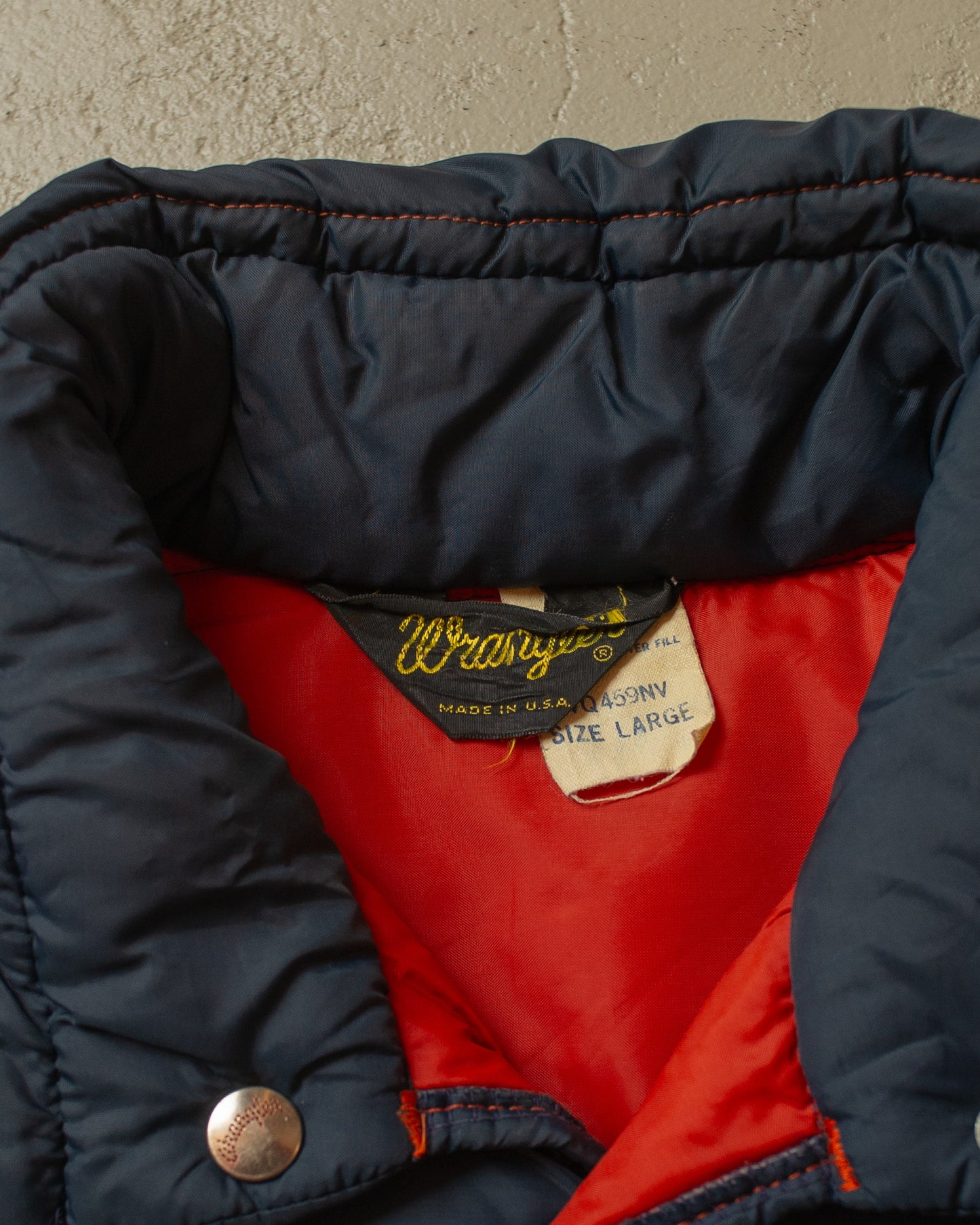 1970s/80s Wrangler light Puffer Vest blue - L/XL