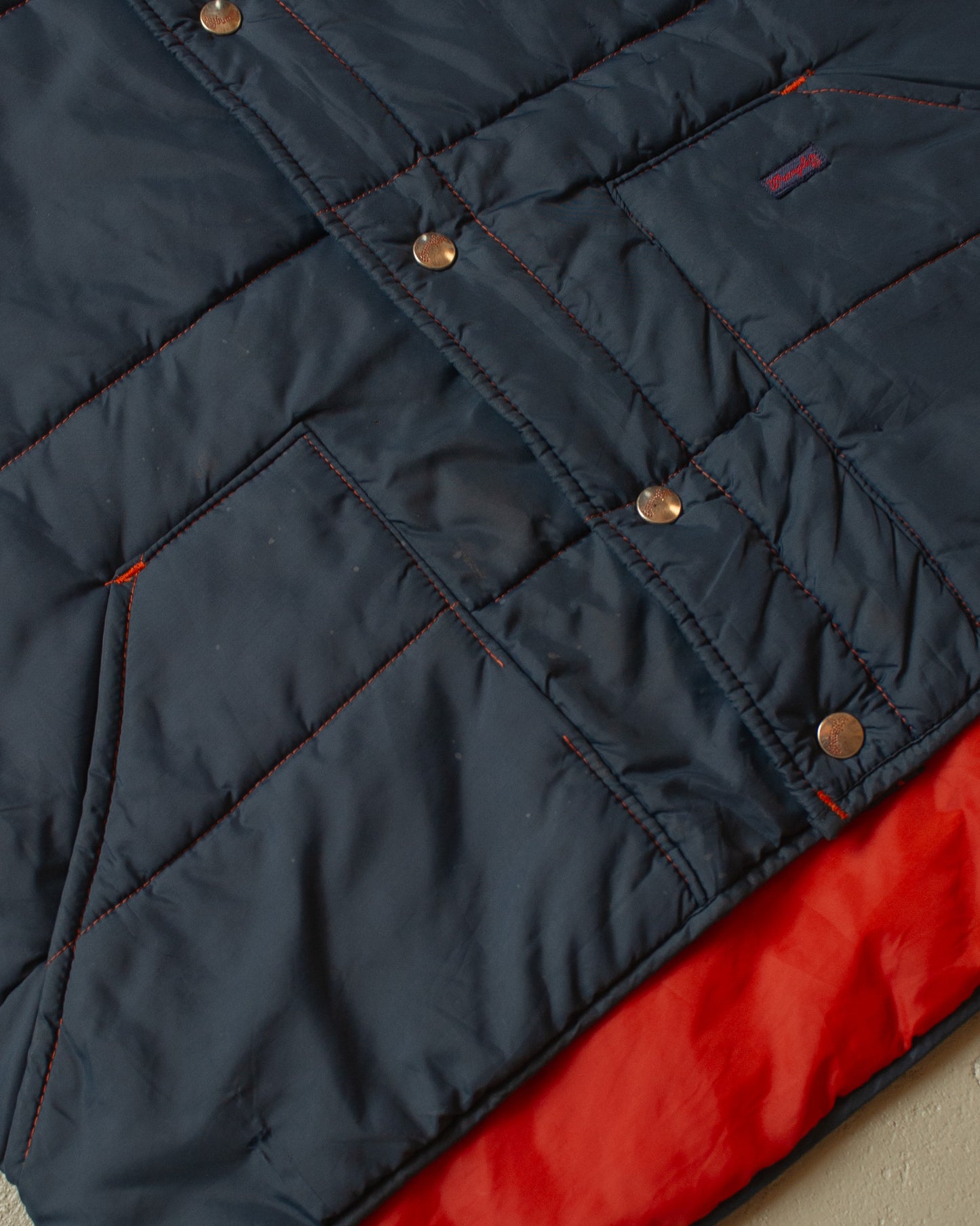 1970s/80s Wrangler light Puffer Vest blue - L/XL