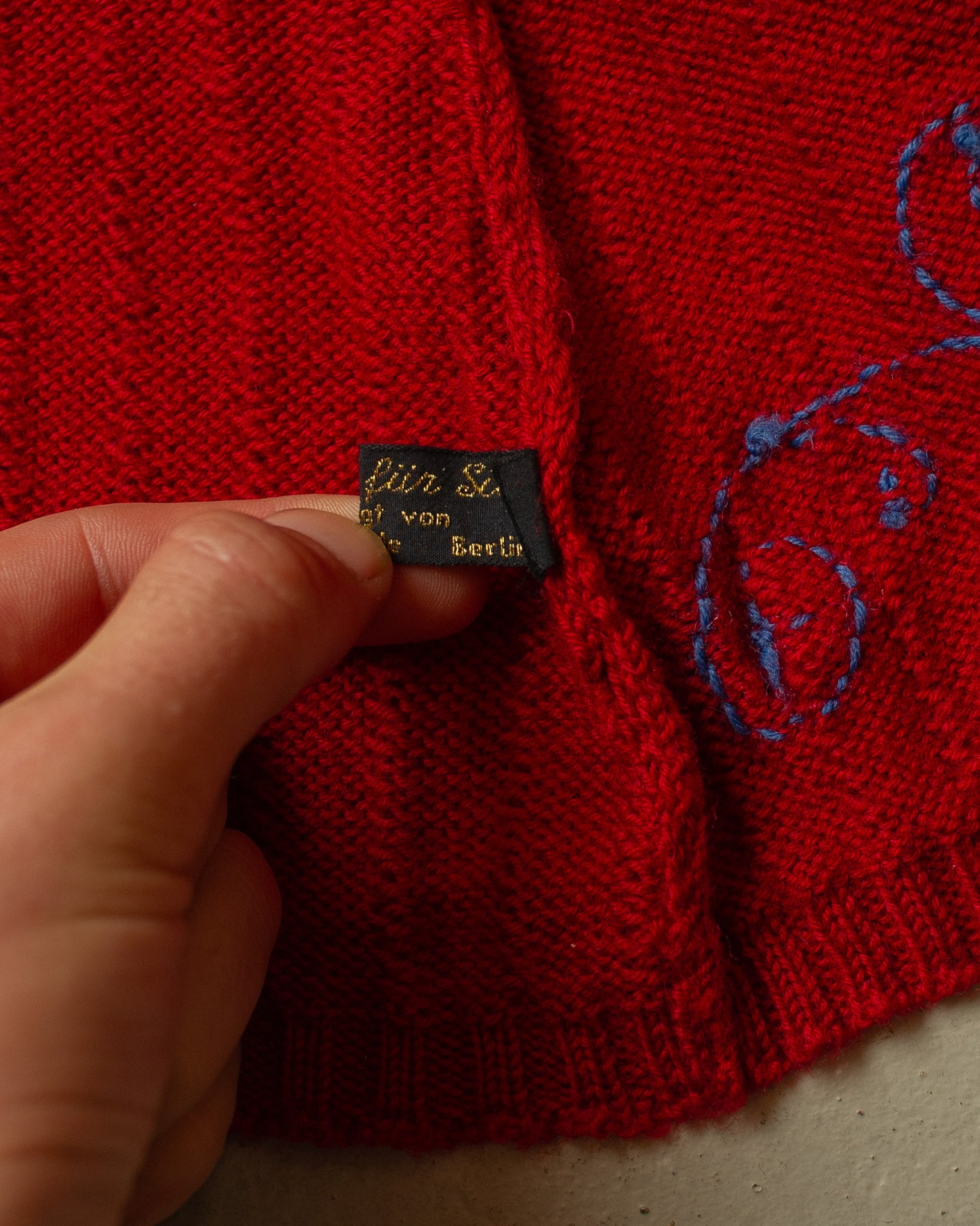 1930s/40s Graefe90 Reproduction Womens Knit Jacket burgundy - S