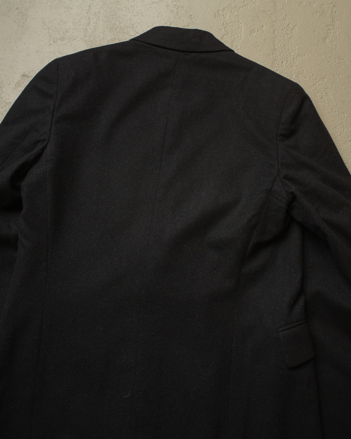 1930s German Double breasted Peak Lapel Suit Jacket black - M