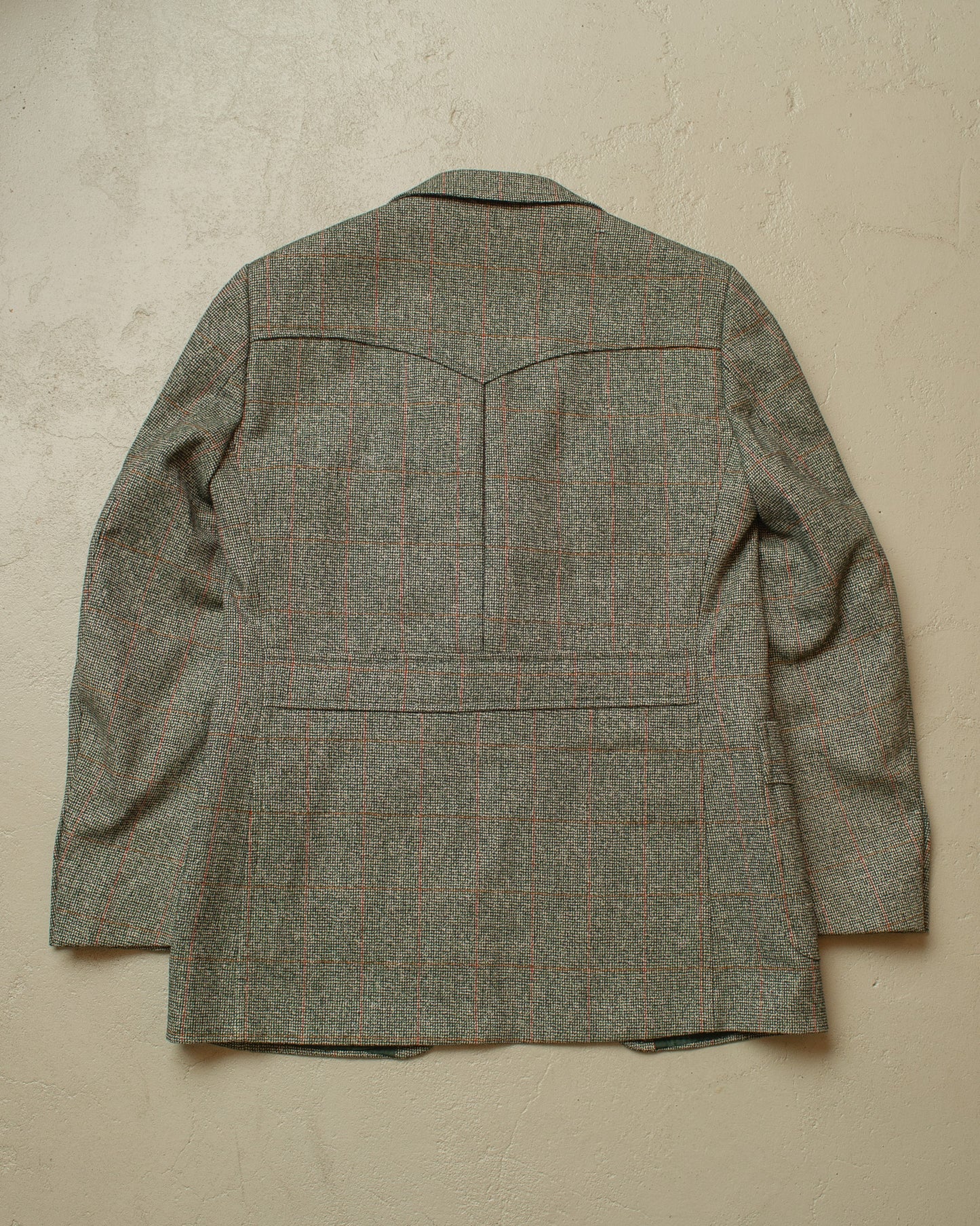 1970s does 1930s German checkered Sports Suit green - M