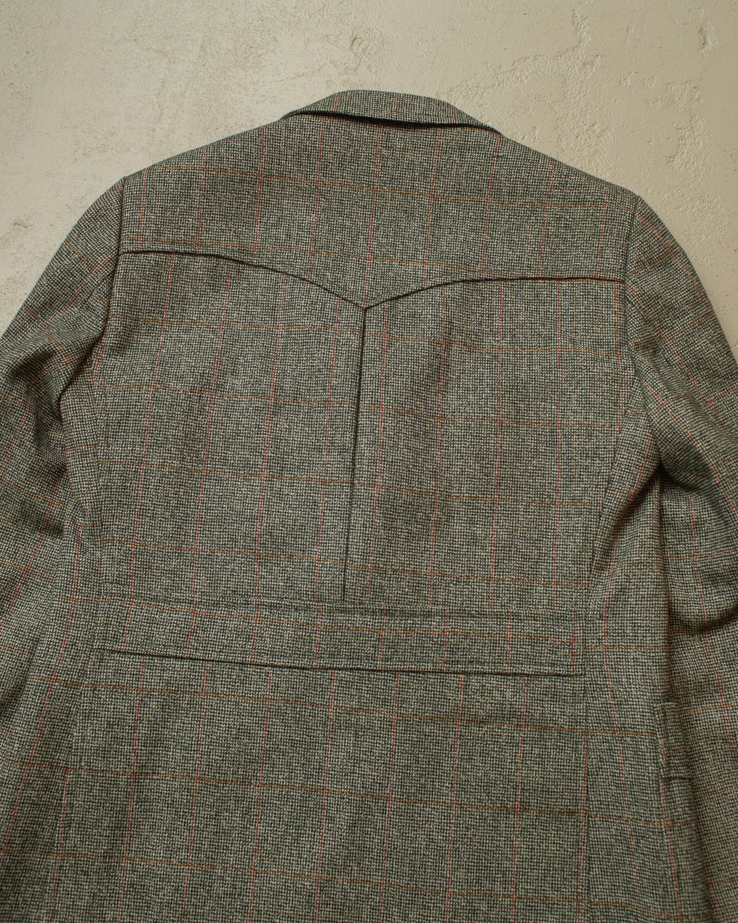 1970s does 1930s German checkered Sports Suit green - M