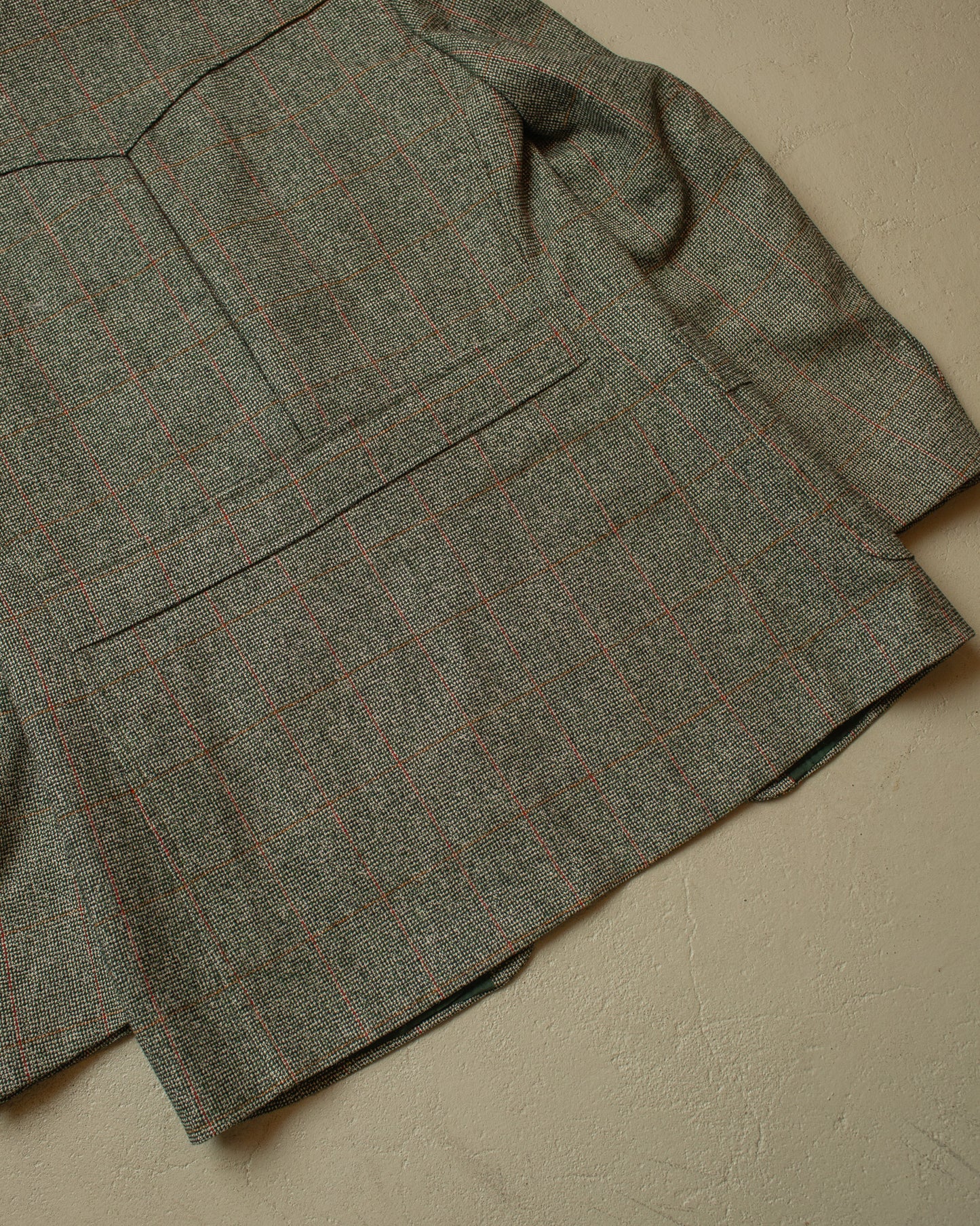 1970s does 1930s German checkered Sports Suit green - M