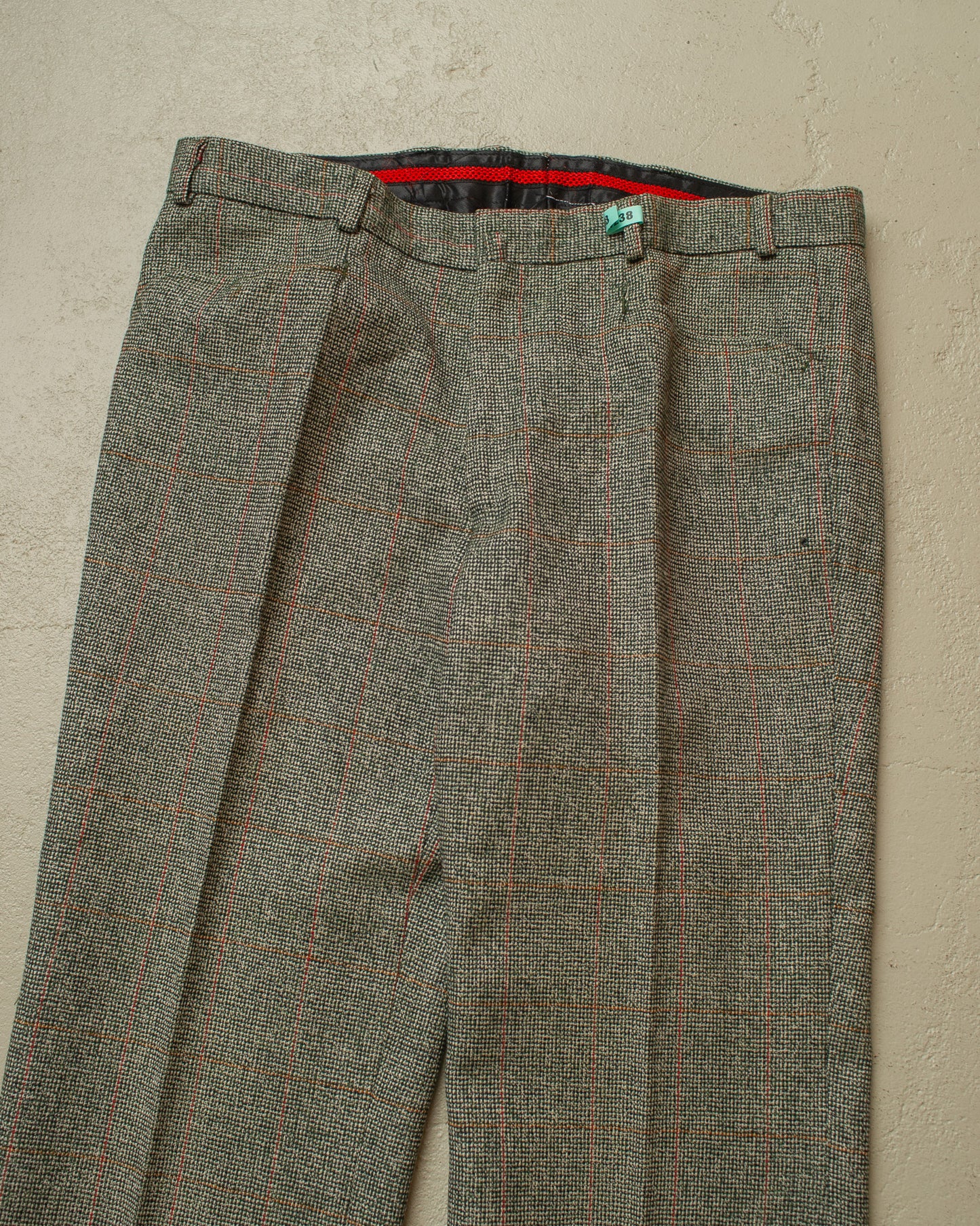 1970s does 1930s German checkered Sports Suit green - M
