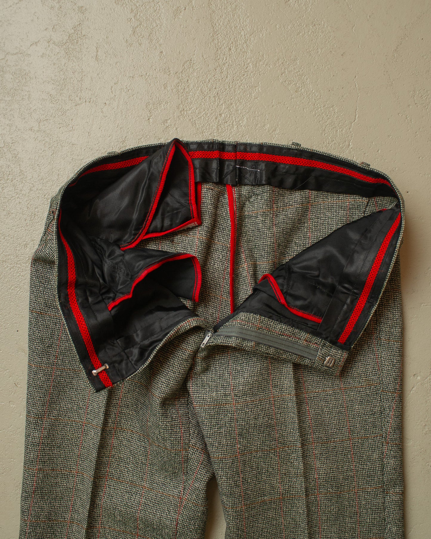 1970s does 1930s German checkered Sports Suit green - M