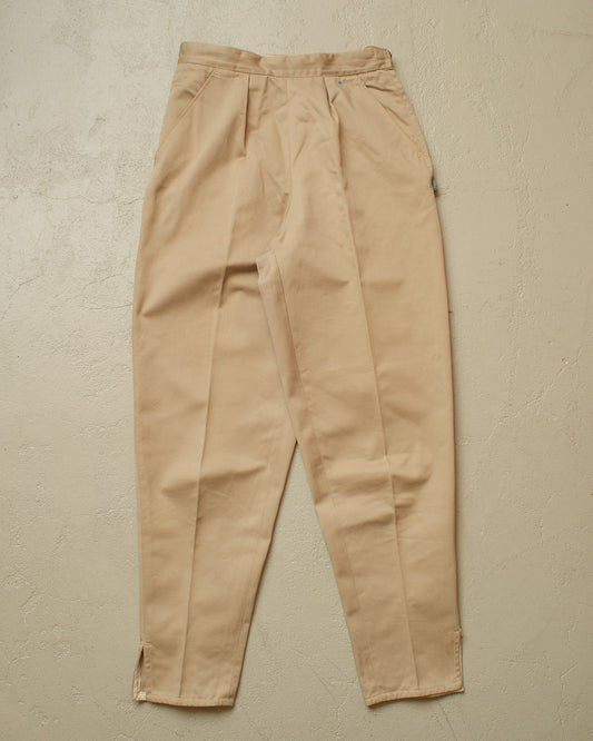 1930s/40s Womens Side Zip Khakis beige - W25 L26,5
