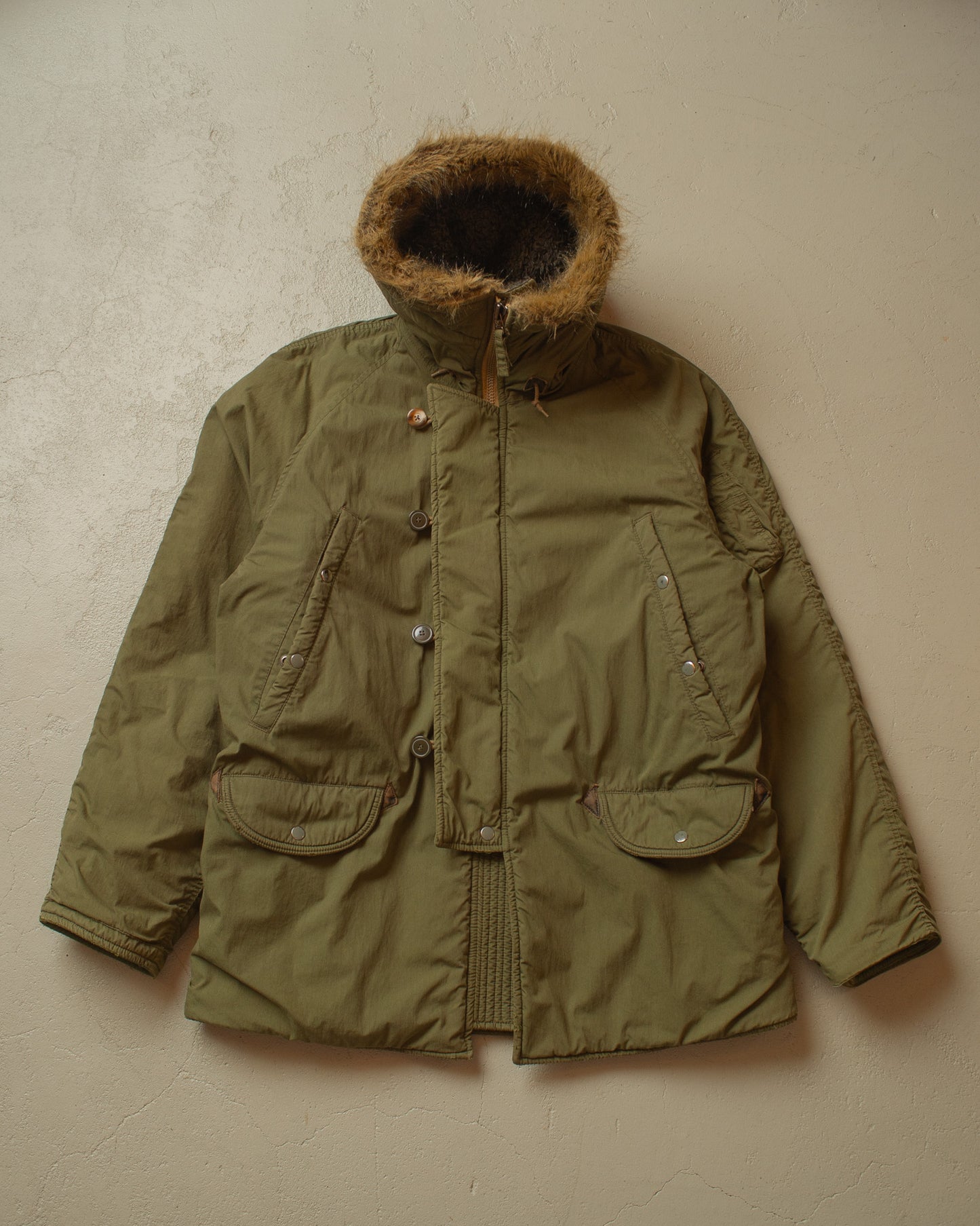 1990s Abercrombie & Fitch N3-B Repro Jacket khaki - L/XL