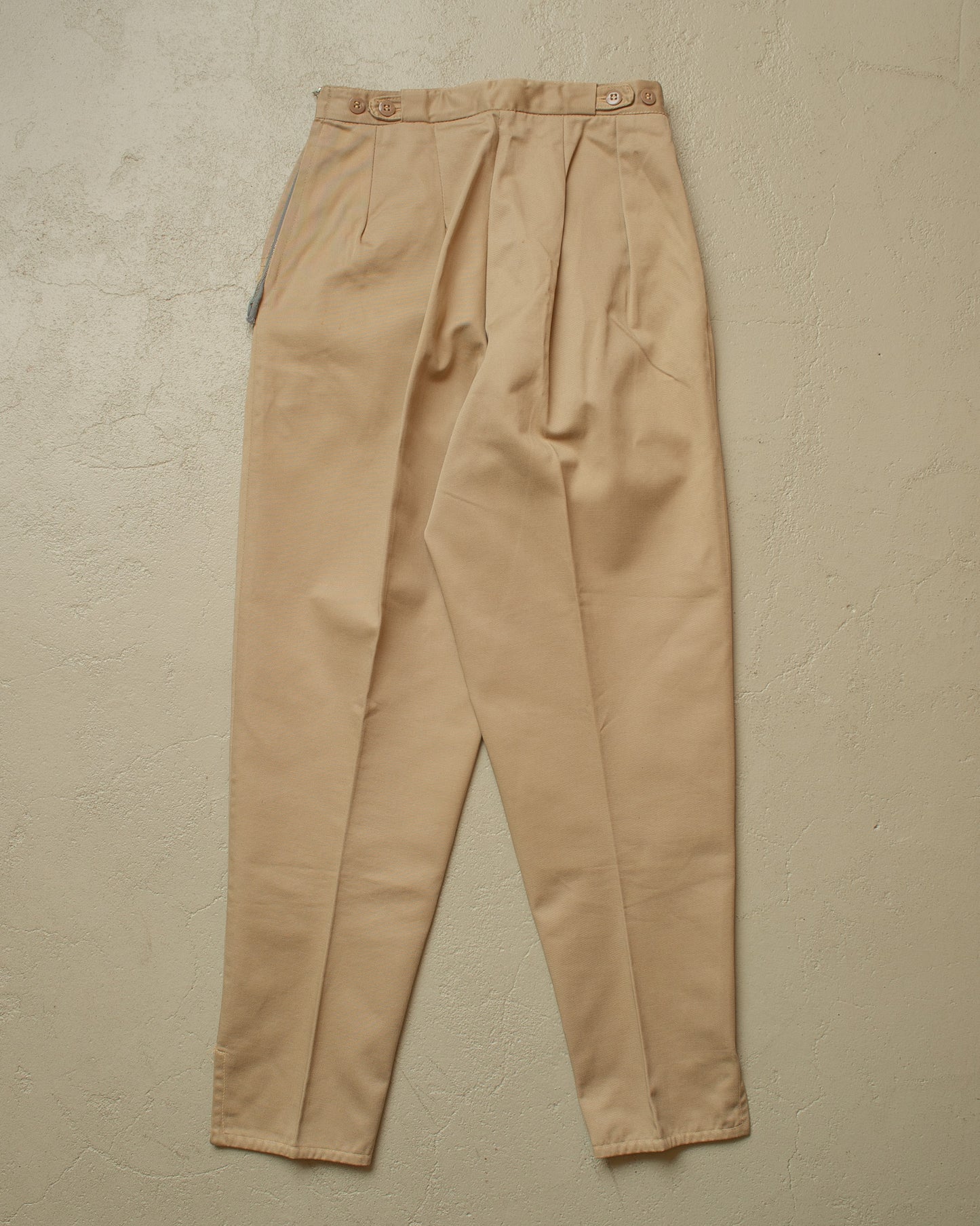 1930s/40s Womens Side Zip Khakis beige - W25 L26,5