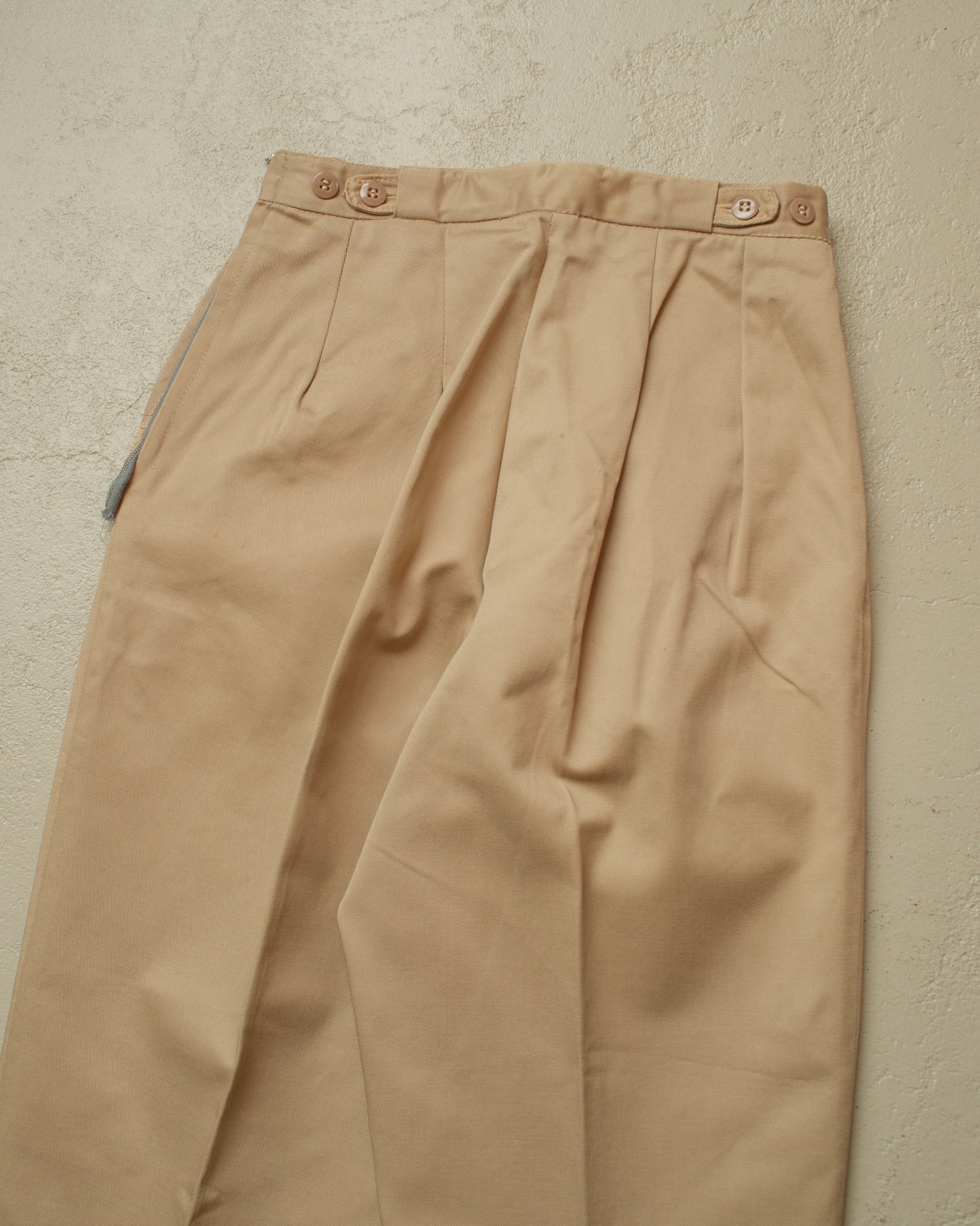 1930s/40s Womens Side Zip Khakis beige - W25 L26,5