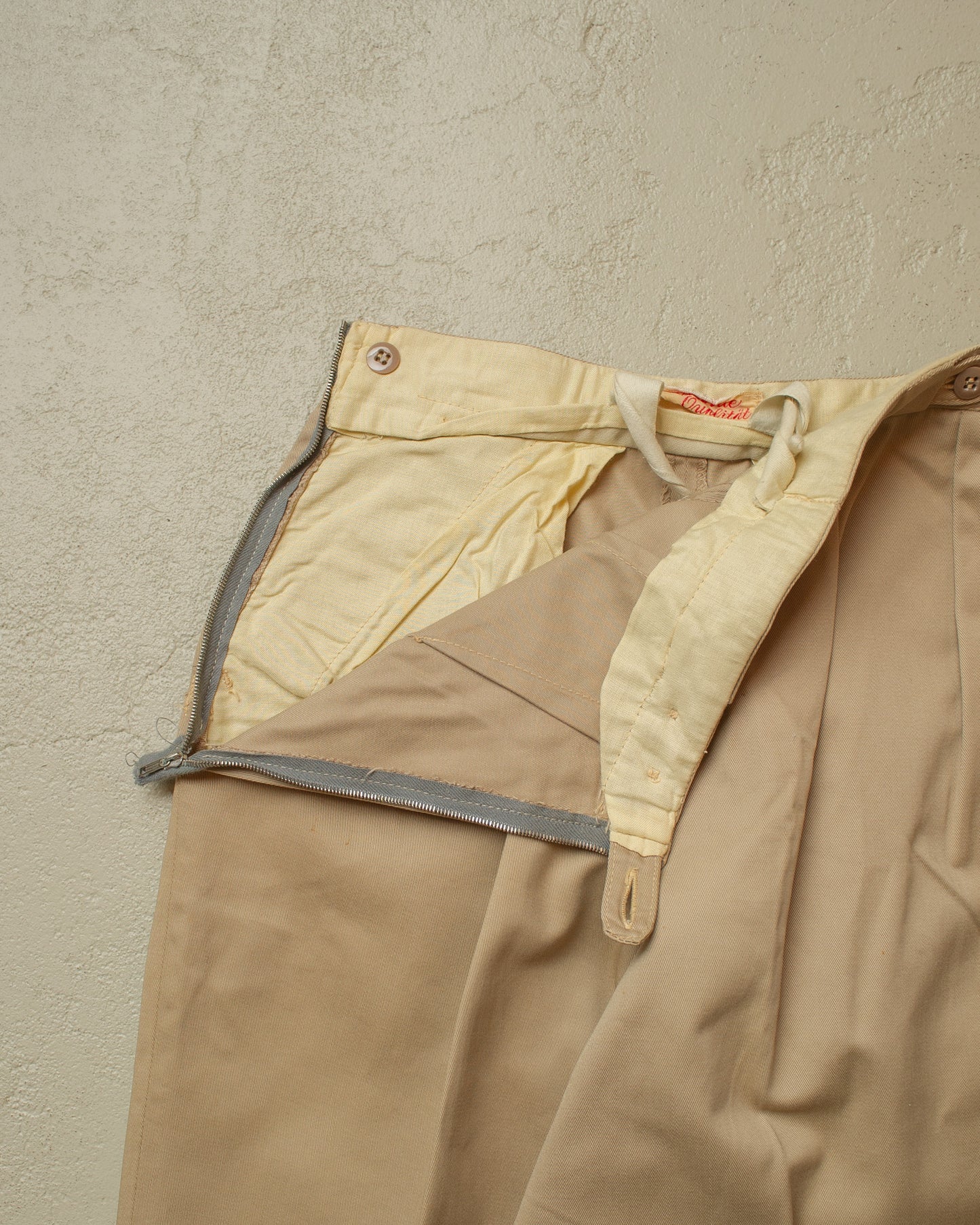 1930s/40s Womens Side Zip Khakis beige - W25 L26,5