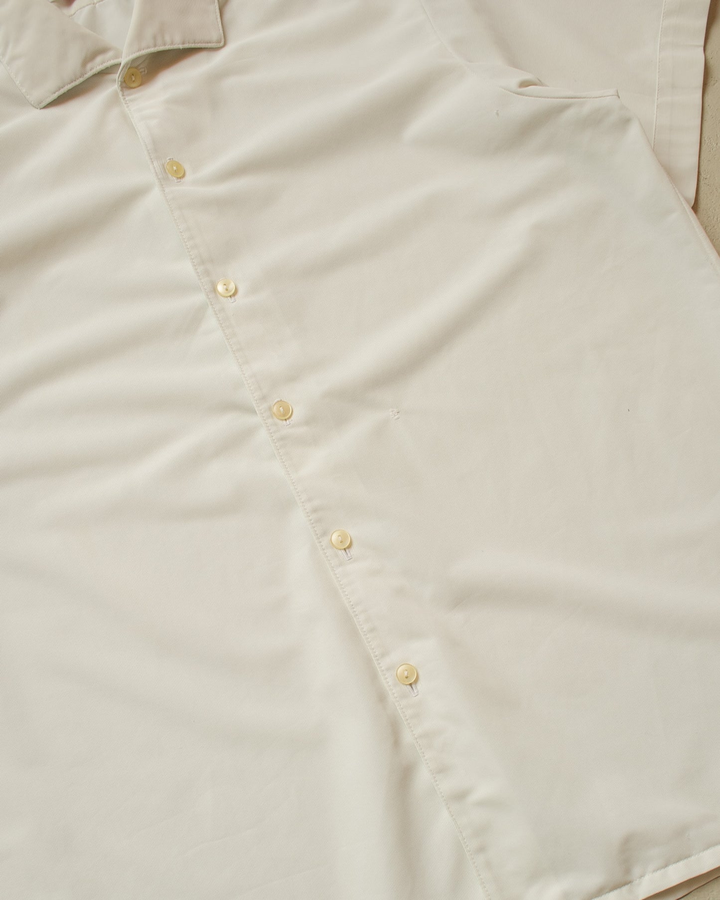 1950s German "Okay" Nylon Short Sleeve Shirt white - M/L