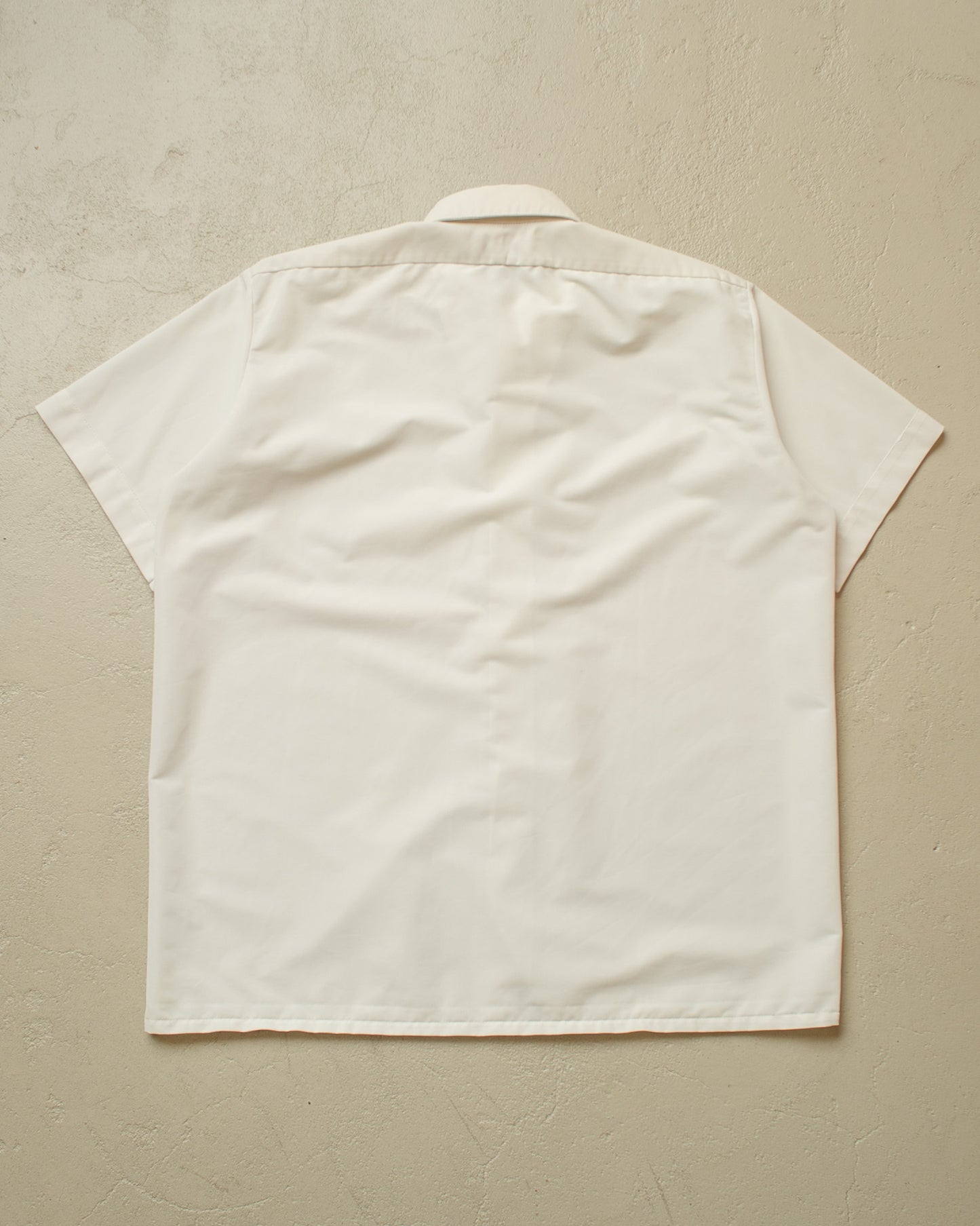 1950s German "Okay" Nylon Short Sleeve Shirt white - M/L