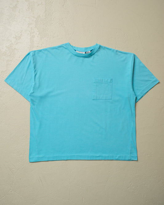1990s Boxy Pocket Tshirt blue - L/XL