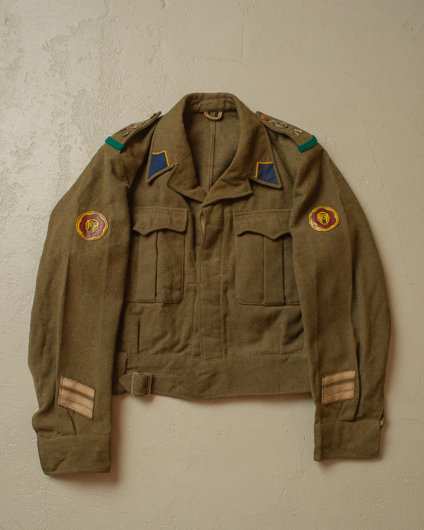 1960s US Belgian Wool Field Jacket khaki - S/M