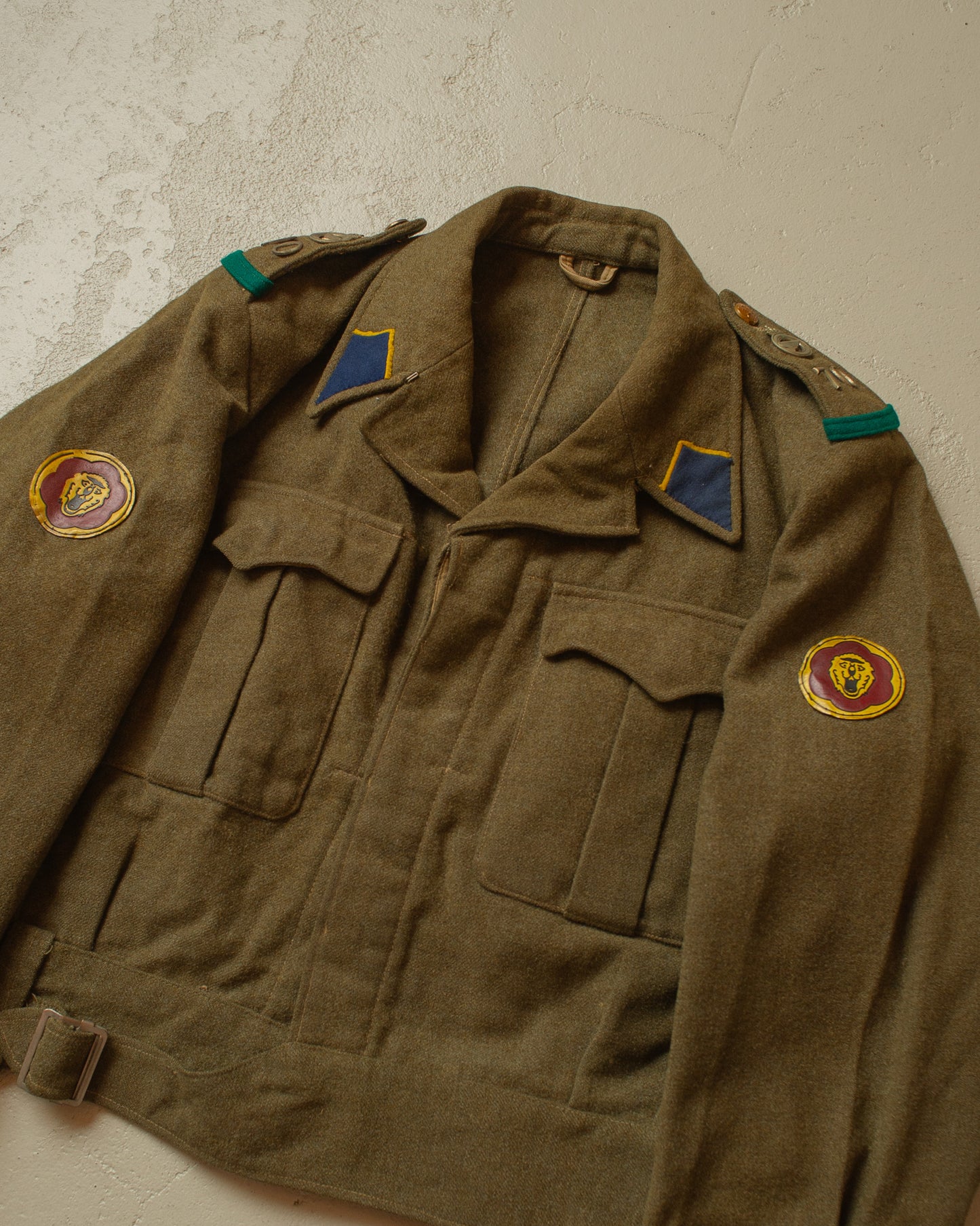 1960s US Belgian Wool Field Jacket khaki - S/M