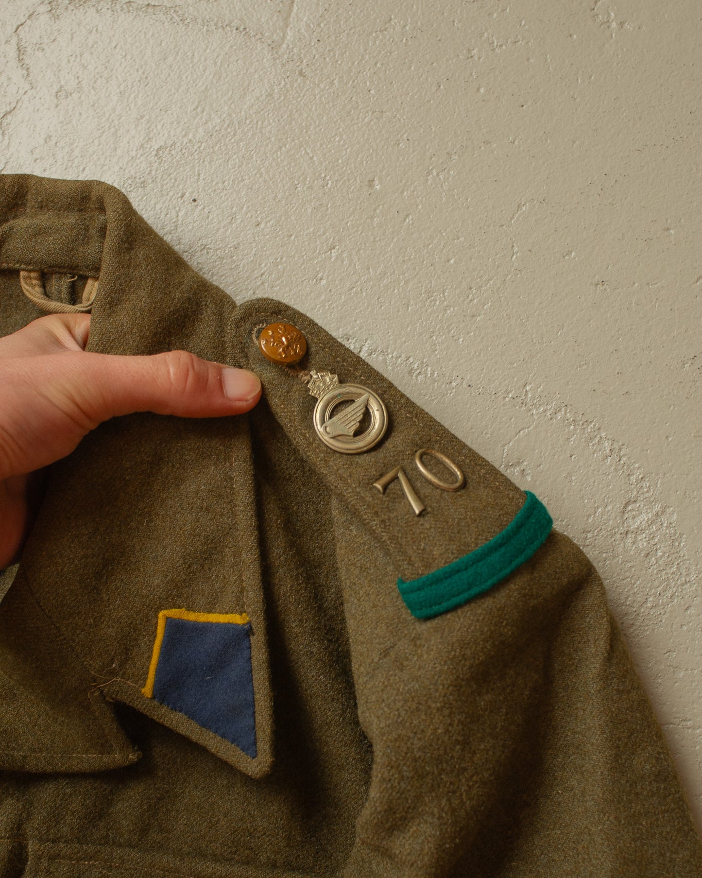 1960s US Belgian Wool Field Jacket khaki - S/M