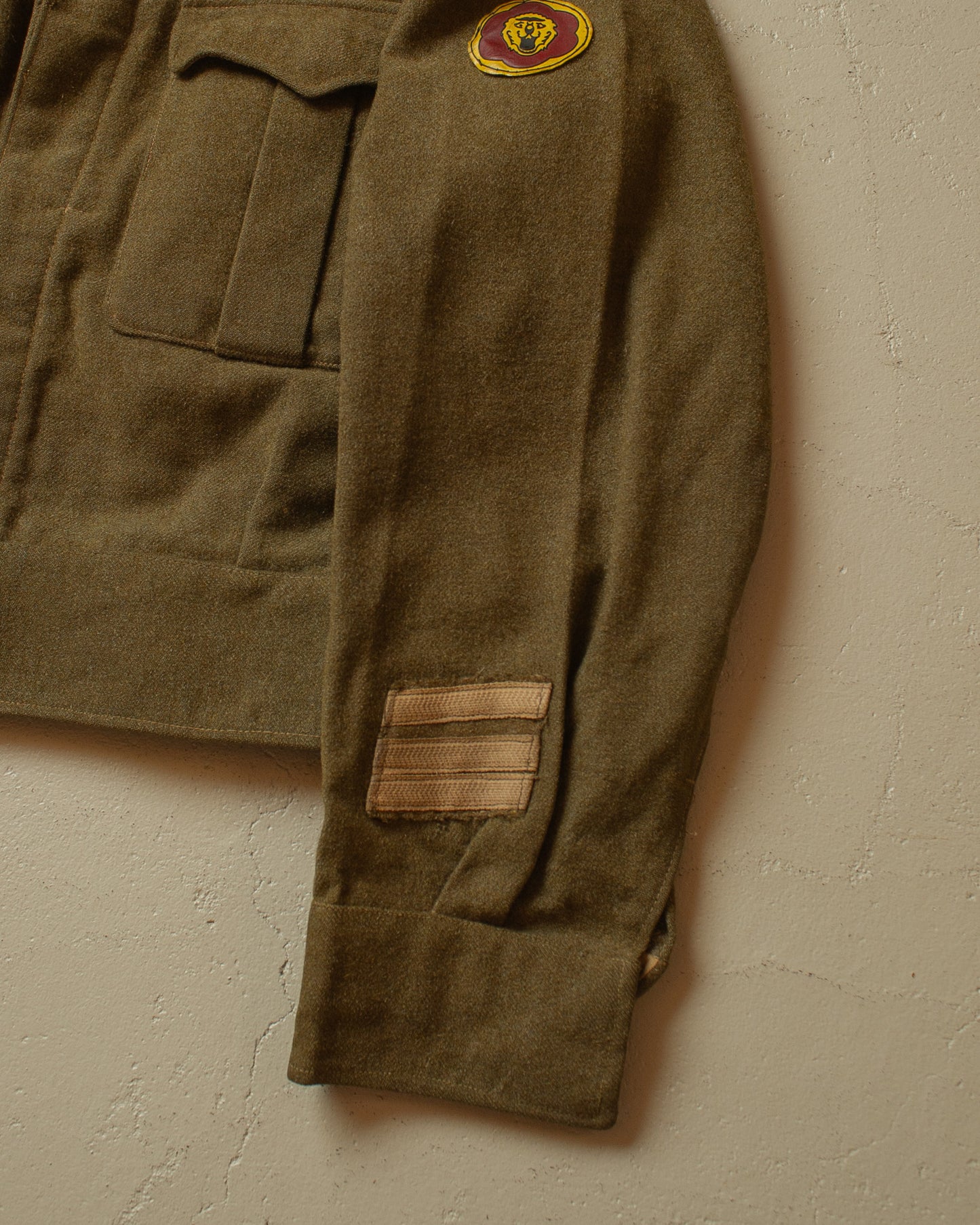 1960s US Belgian Wool Field Jacket khaki - S/M