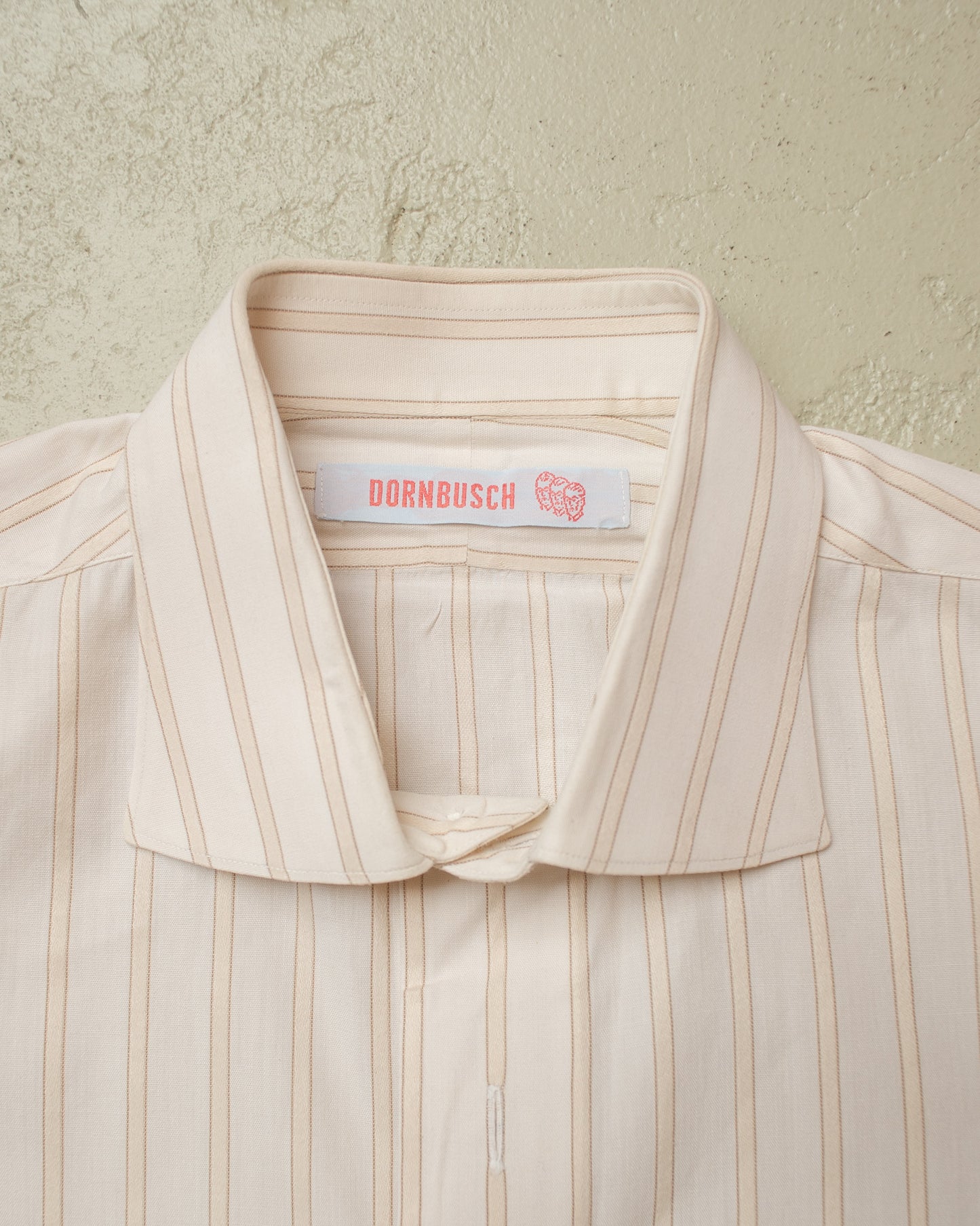1930s/40s unworn German „Dornbusch“ striped Dress Shirt creme/beige - M/L