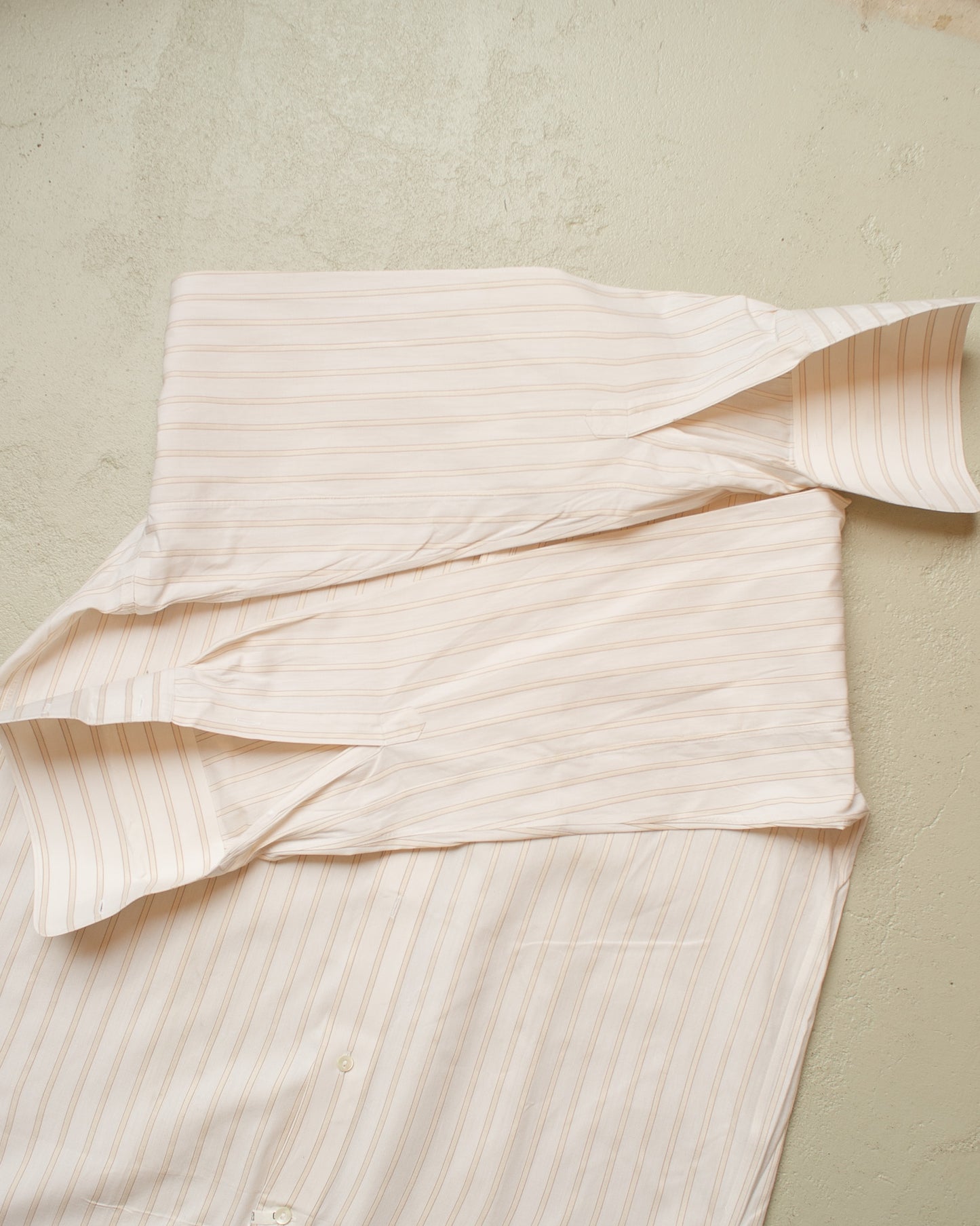 1930s/40s unworn German „Dornbusch“ striped Dress Shirt creme/beige - M/L