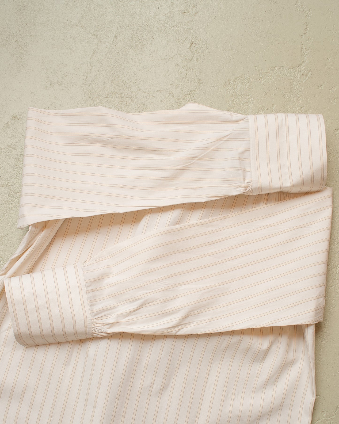 1930s/40s unworn German „Dornbusch“ striped Dress Shirt creme/beige - M/L