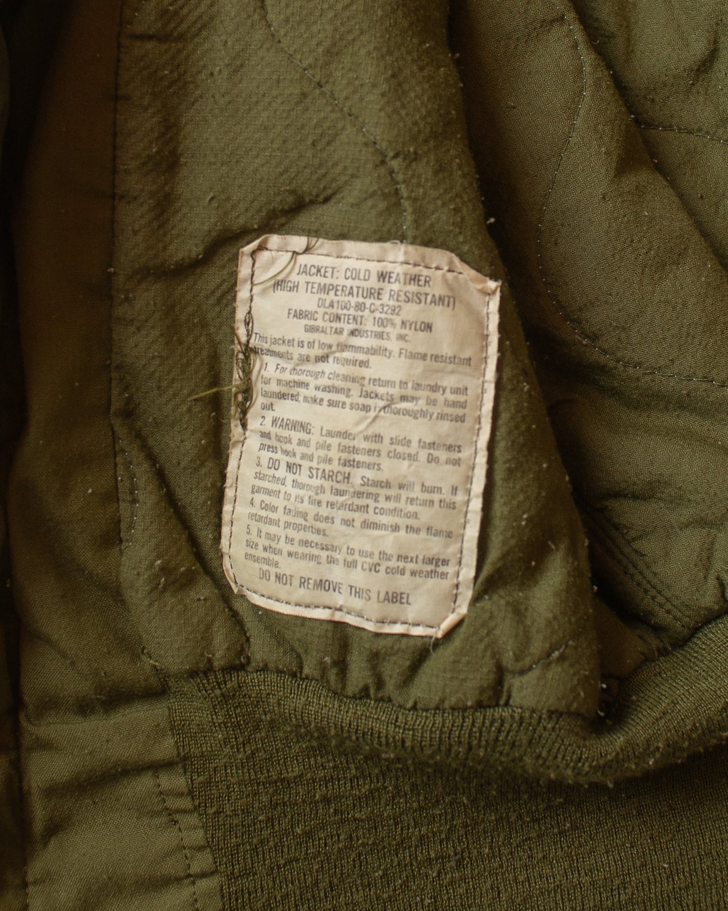 1980 US Army Tanker Jacket green - L