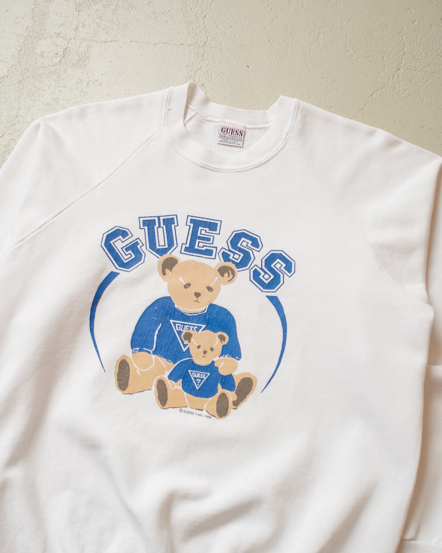 1988 Guess by George Marciano Bears Sweatshirt white - S
