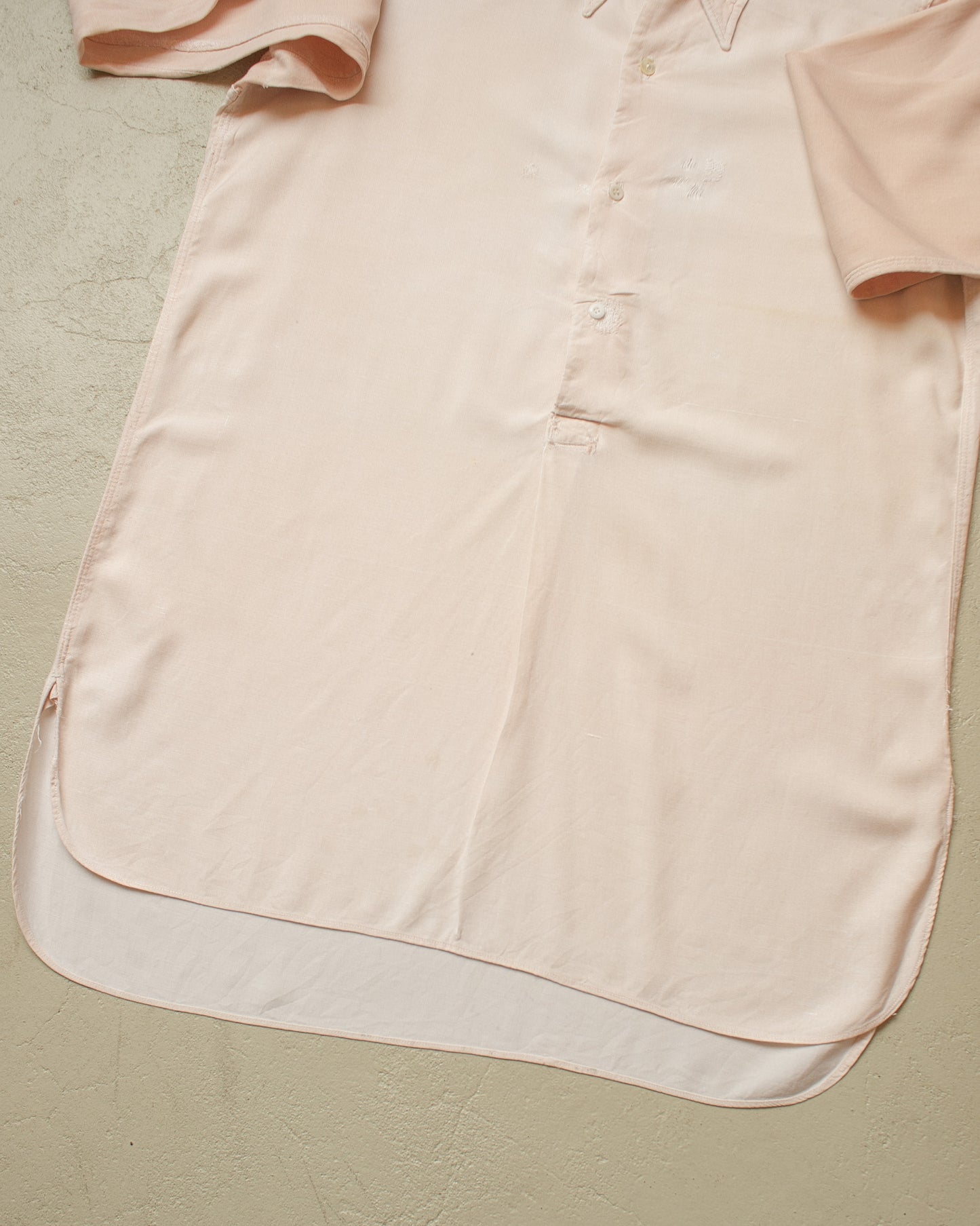 1930s German distressed Spearpoint Collar Shirt creme - XS/S