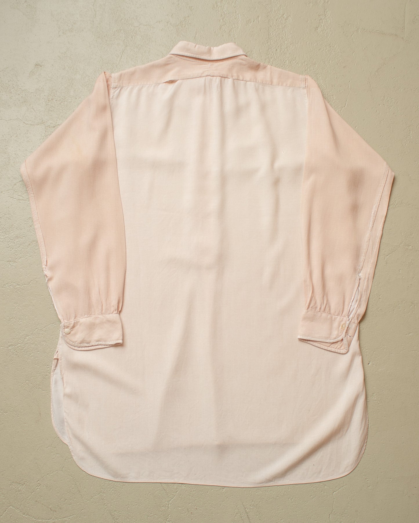 1930s German distressed Spearpoint Collar Shirt creme - XS/S