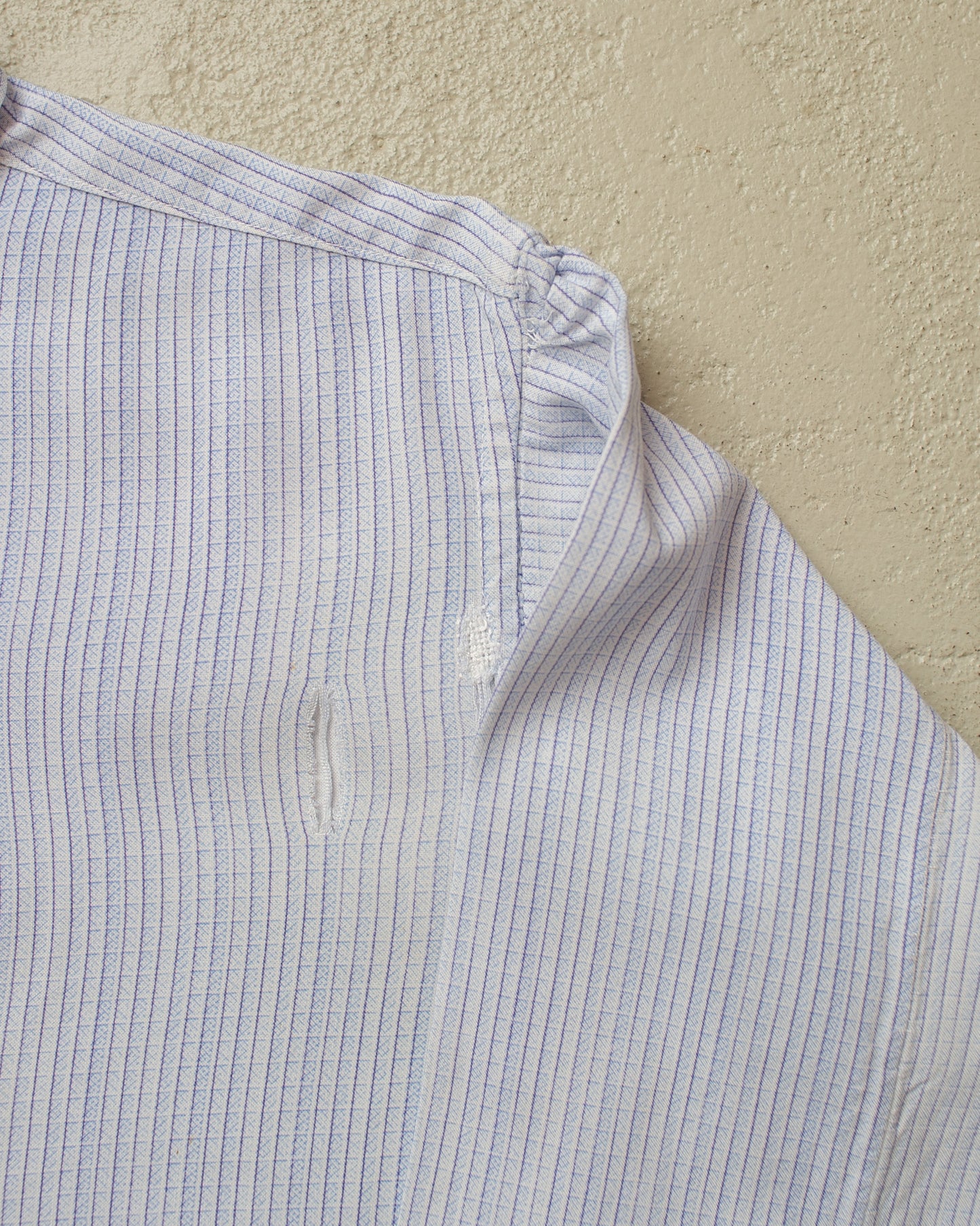 1930s German distressed Spearpoint Shirt blue - M
