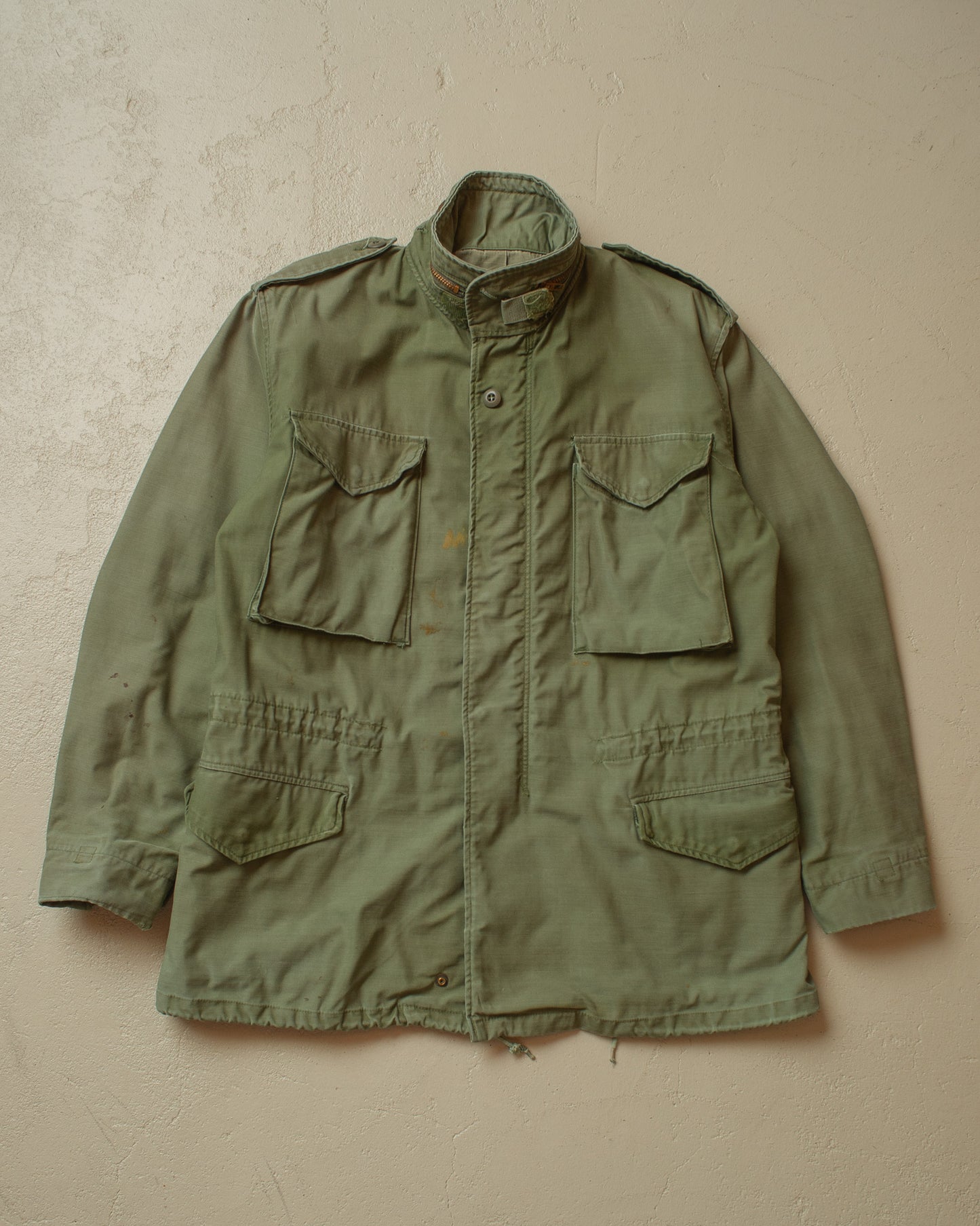 1980s Faded US Army M65 Field Jacket green - L