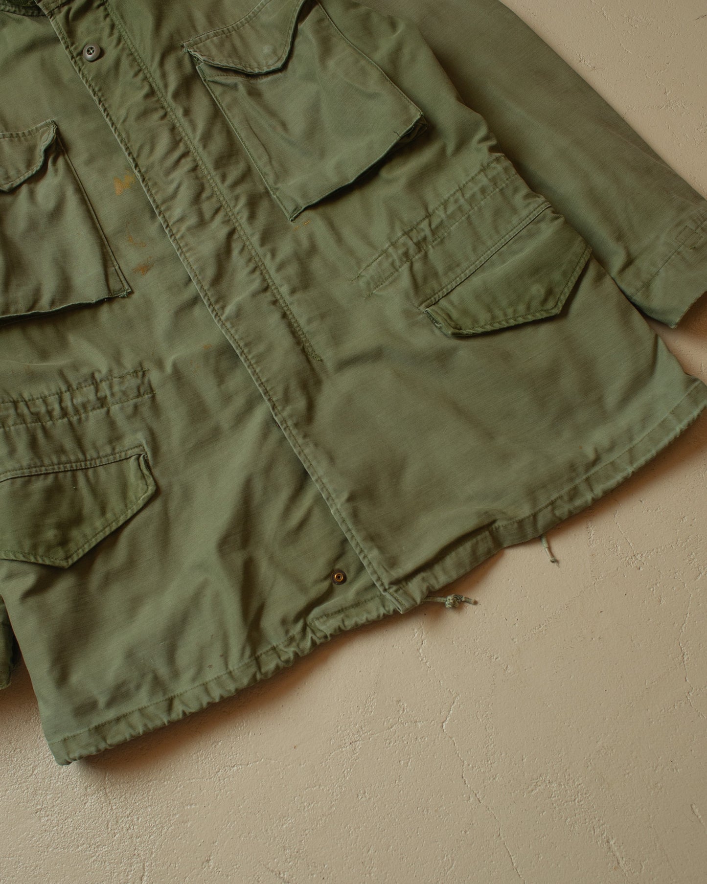 1980s Faded US Army M65 Field Jacket green - L