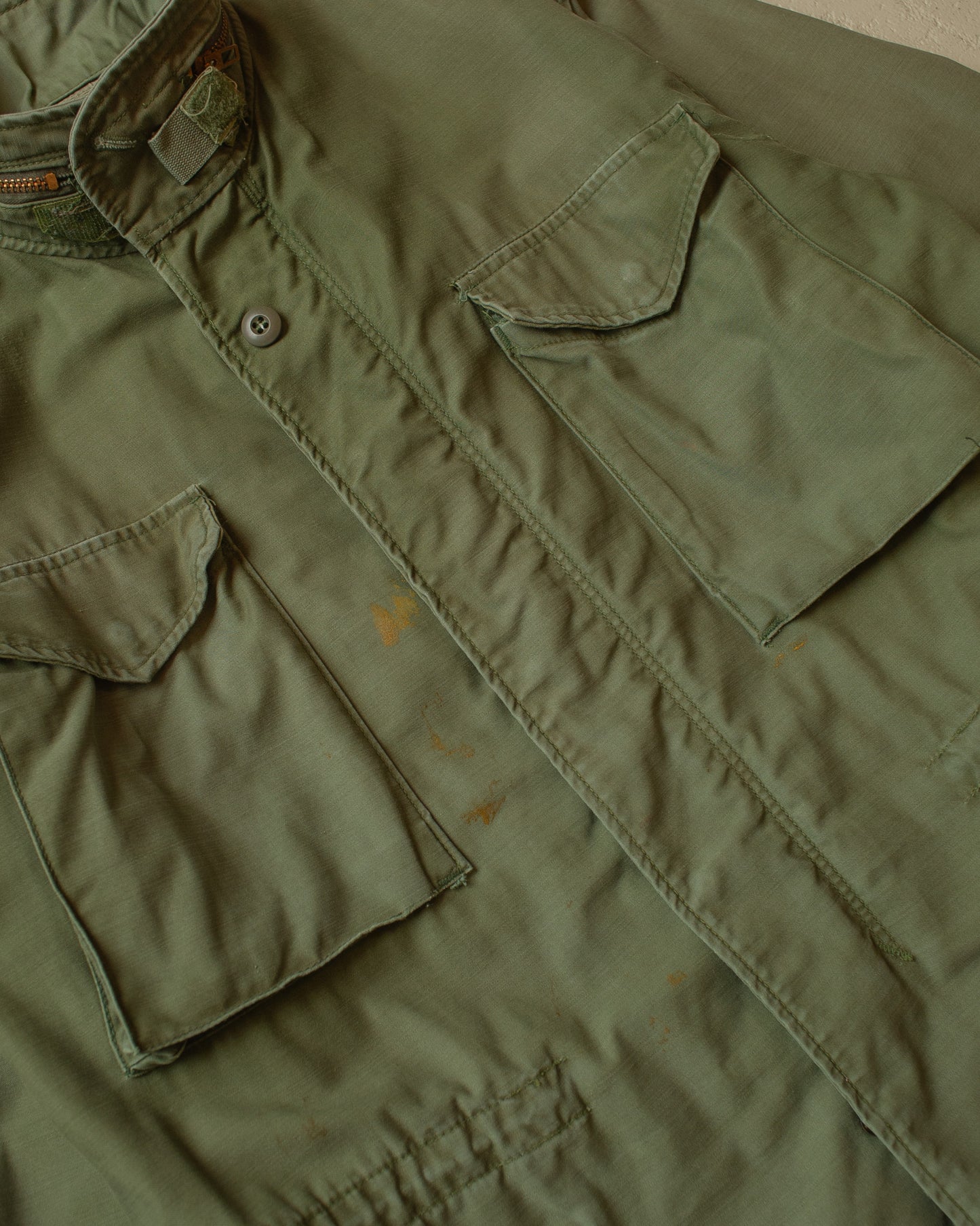 1980s Faded US Army M65 Field Jacket green - L