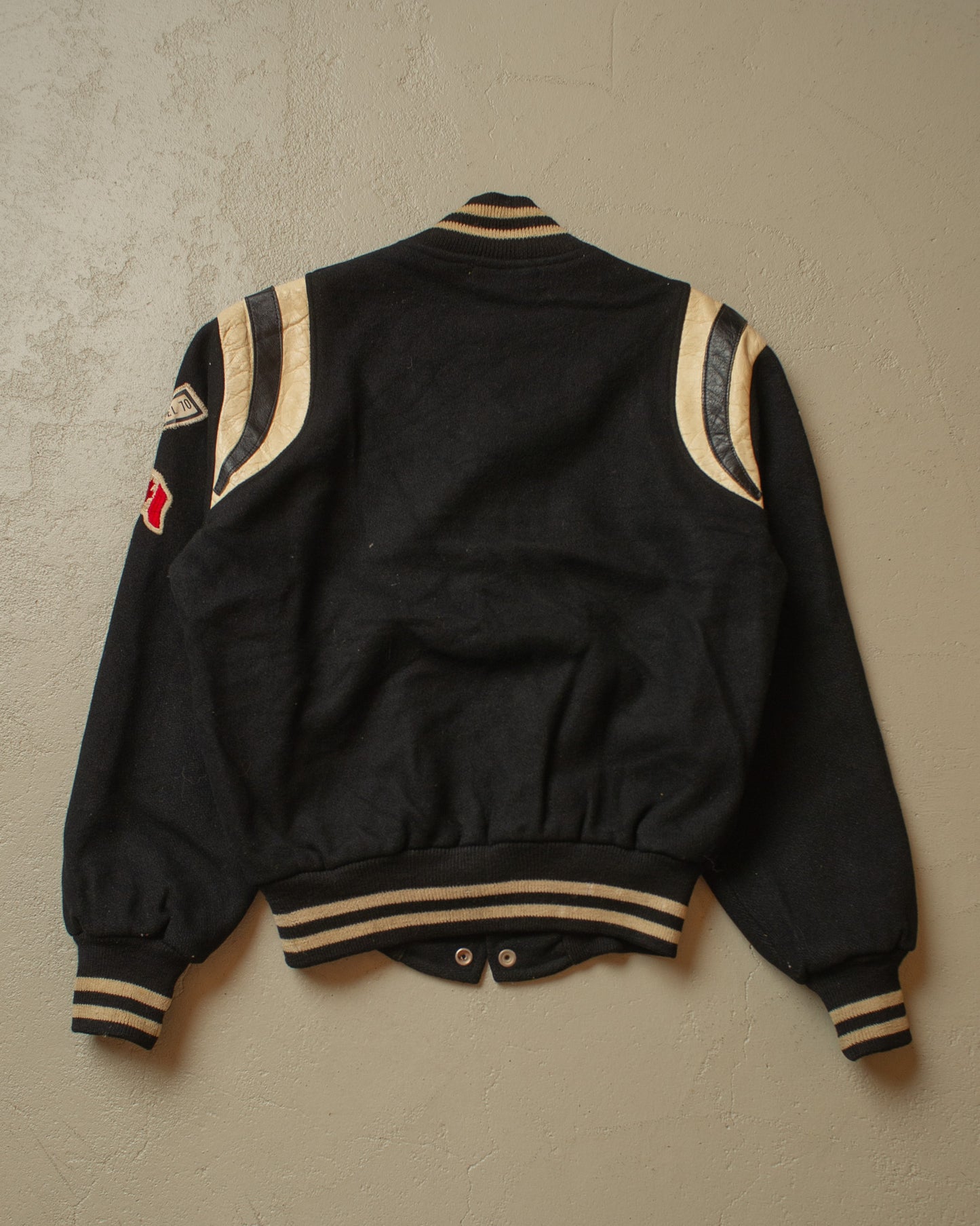 1960s Holloway Wool Varsity Jacket black - S