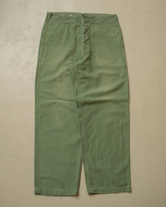 1960/70s US Military OG-107 Baker Pants green - W32 L29