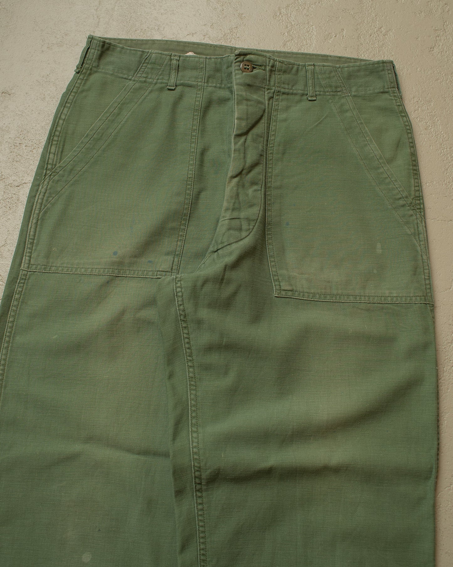 1960/70s US Military OG-107 Baker Pants green - W32 L29
