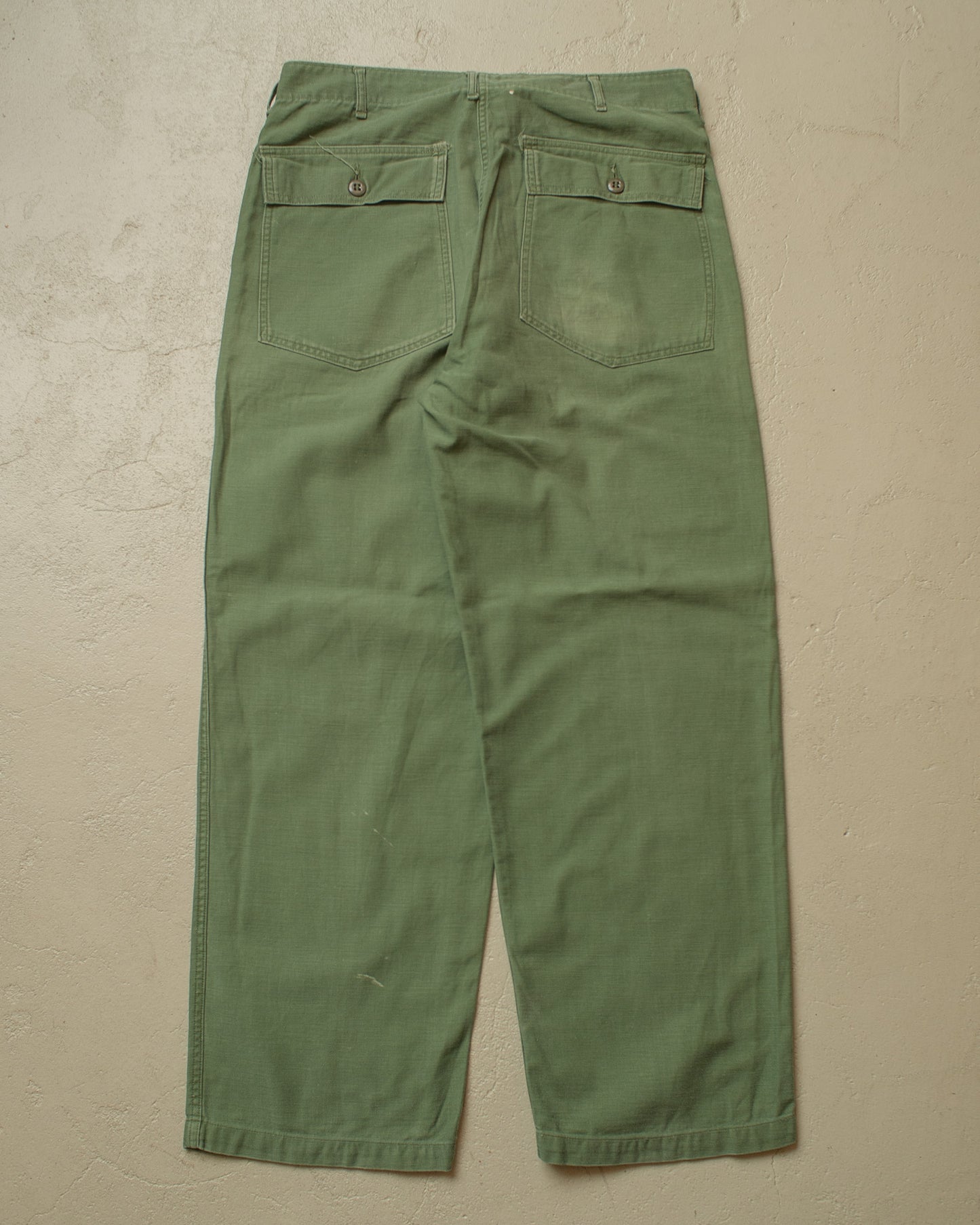 1960/70s US Military OG-107 Baker Pants green - W32 L29