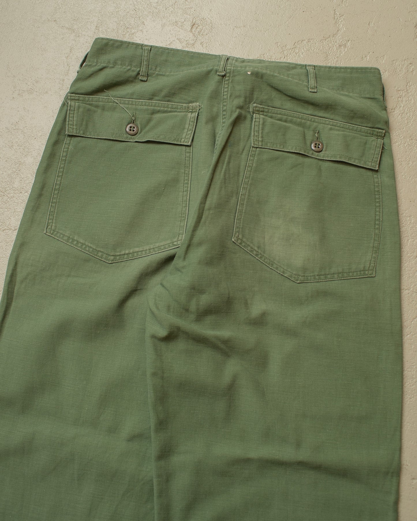 1960/70s US Military OG-107 Baker Pants green - W32 L29