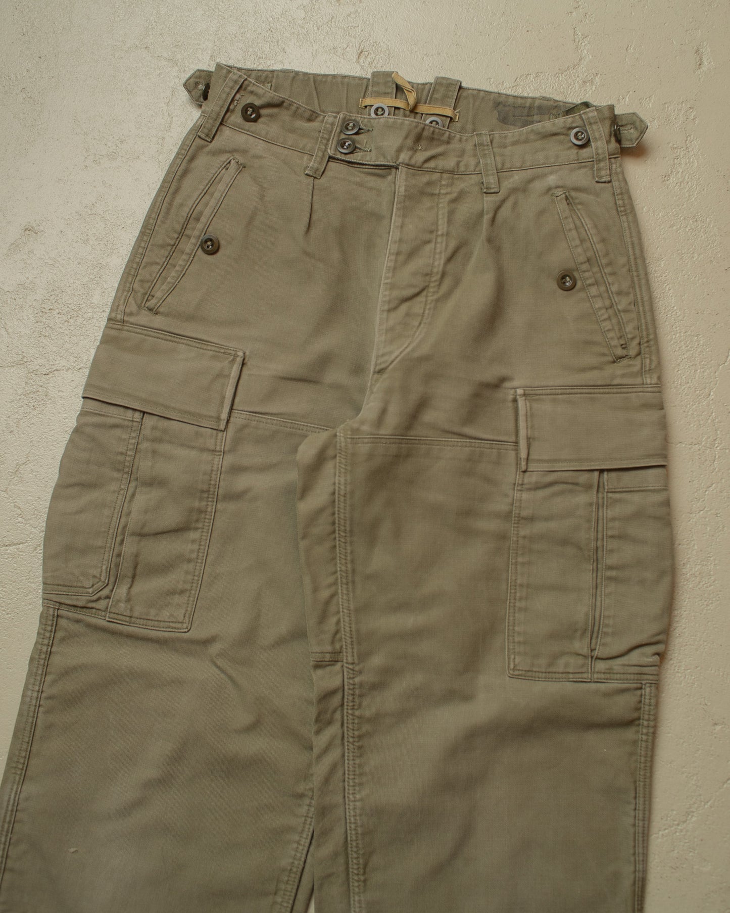 1960s German Bundeswehr Moleskin Field Pants khaki - W28,5 L29,5