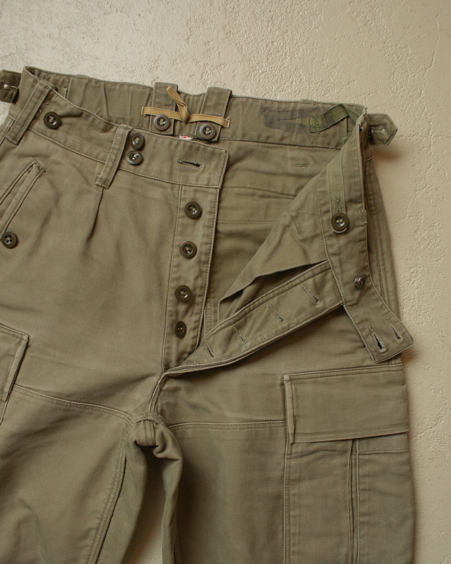 1960s German Bundeswehr Moleskin Field Pants khaki - W28,5 L29,5
