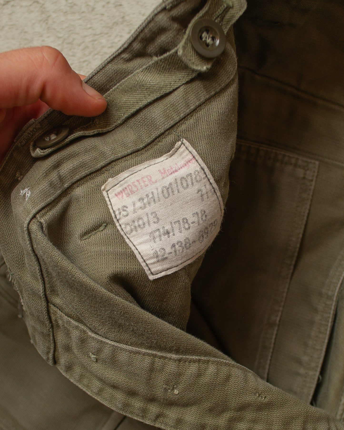 1960s German Bundeswehr Moleskin Field Pants khaki - W28,5 L29,5