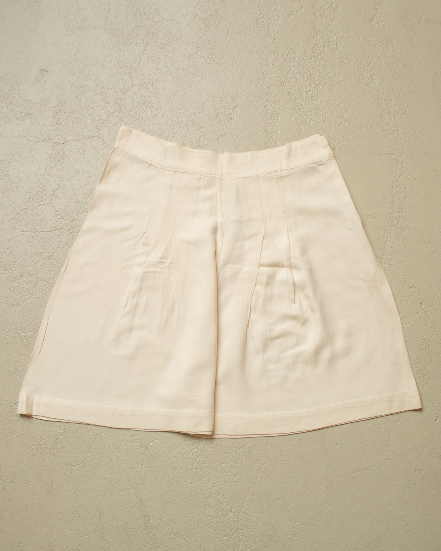 ca. 1930s/40s Womens German Cotton Wide Leg Shorts white - W25,5
