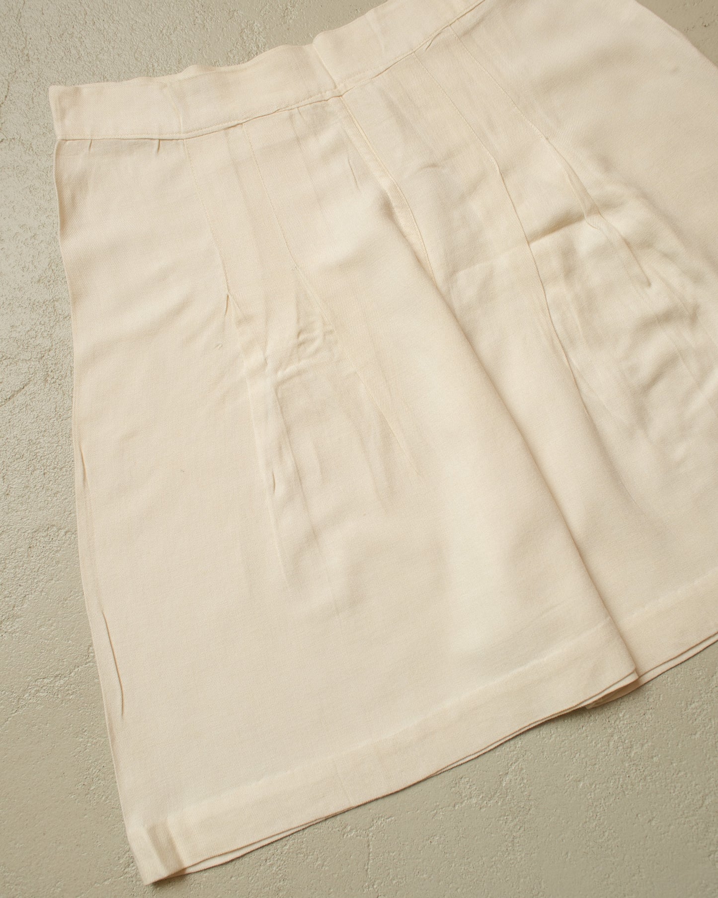 ca. 1930s/40s Womens German Cotton Wide Leg Shorts white - W25,5