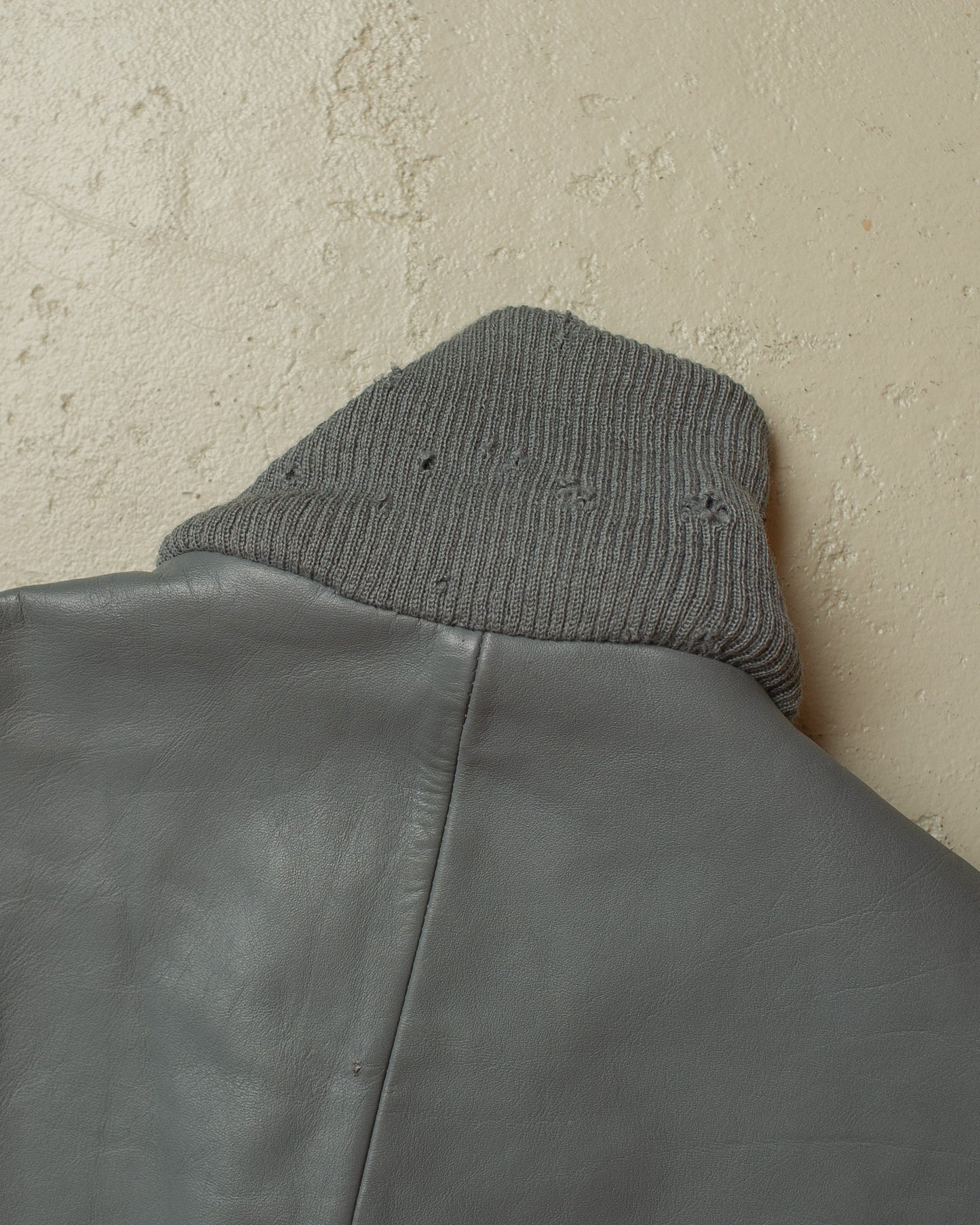 1970s German Leather Flight Coverall grey - S/M