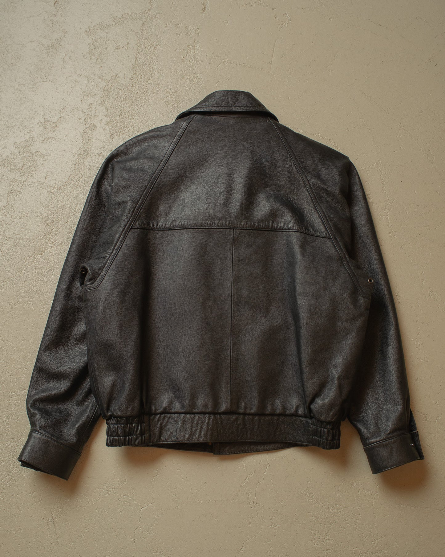 1997 Polizei lined Leather Jacket black - L