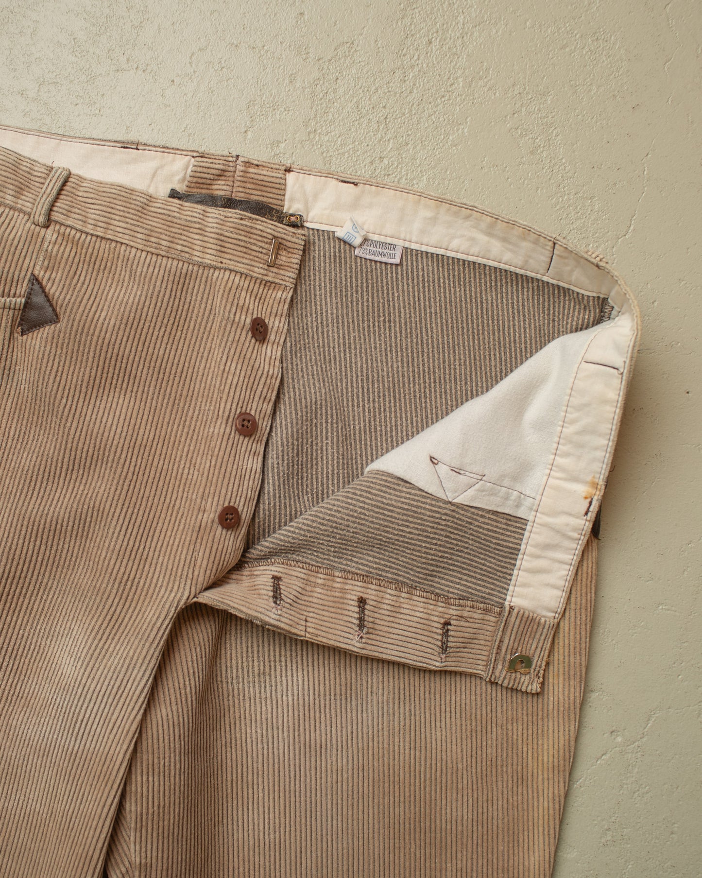 1970s German Corduroy "Zimmermann" Work Pants beige - W40 L29