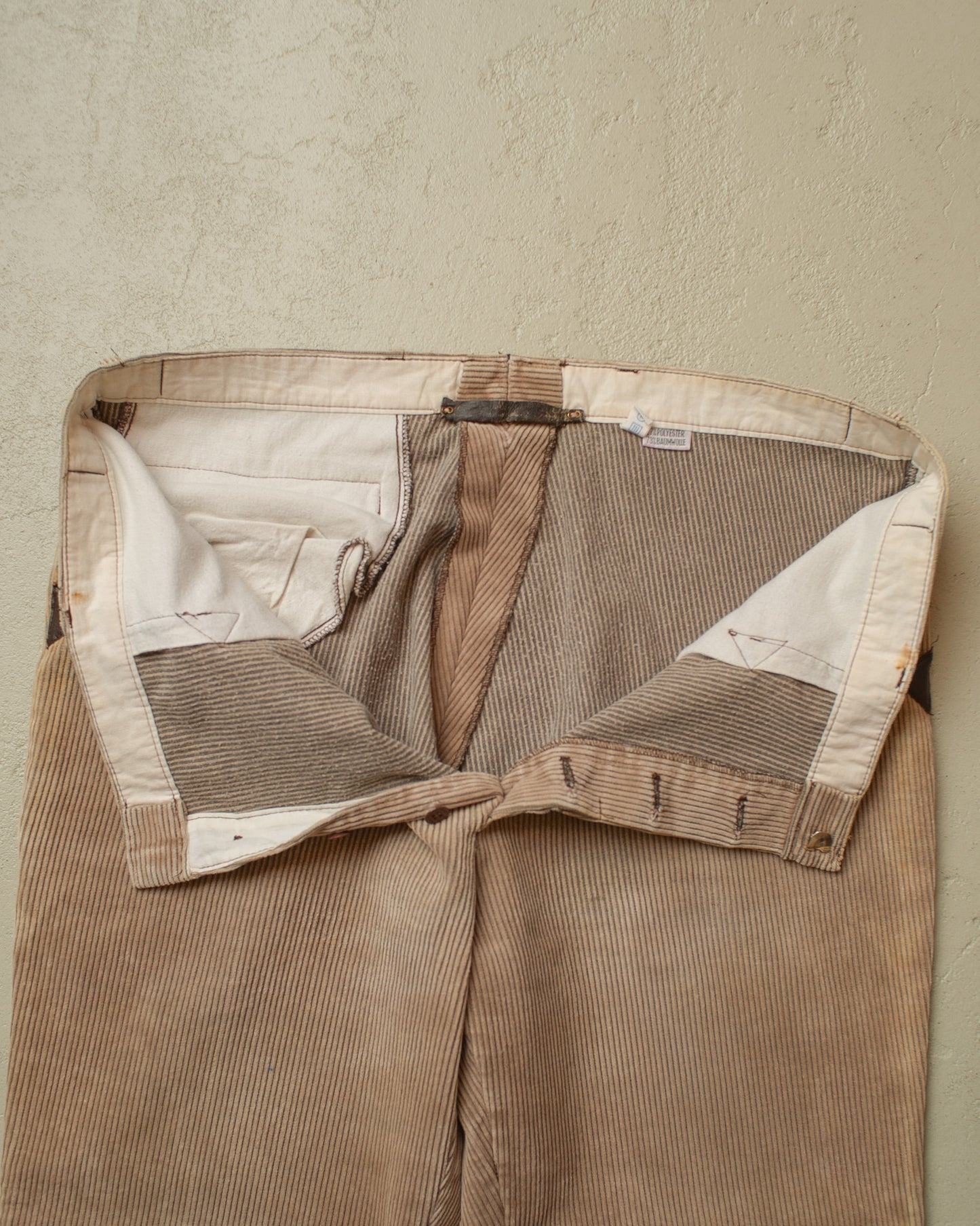 1970s German Corduroy "Zimmermann" Work Pants beige - W40 L29