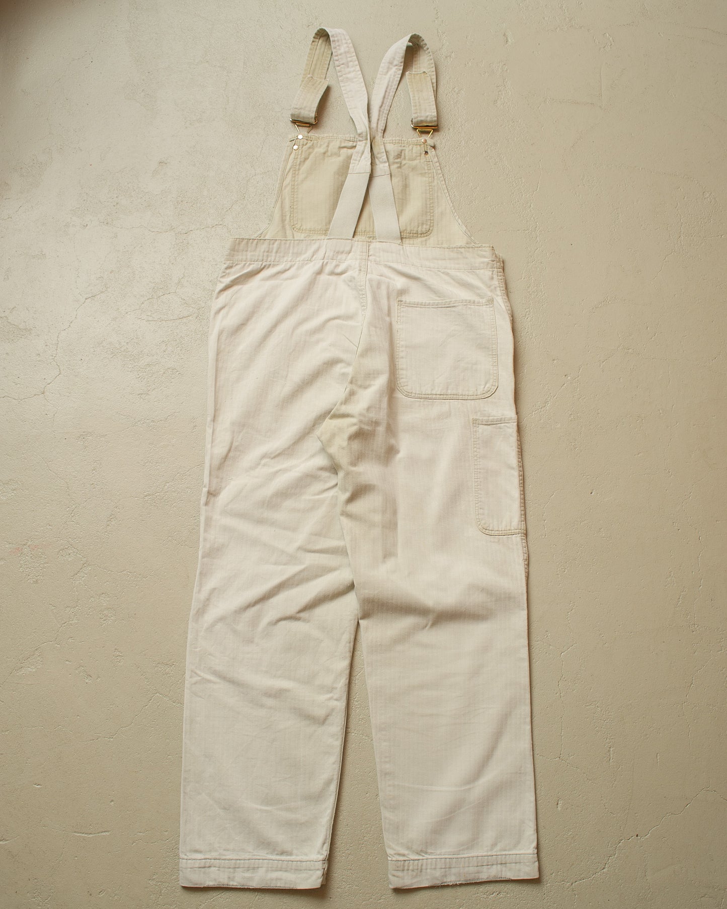 1960s German repaired Work Overall white - M