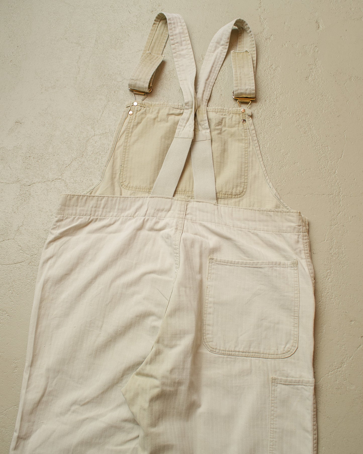1960s German repaired Work Overall white - M