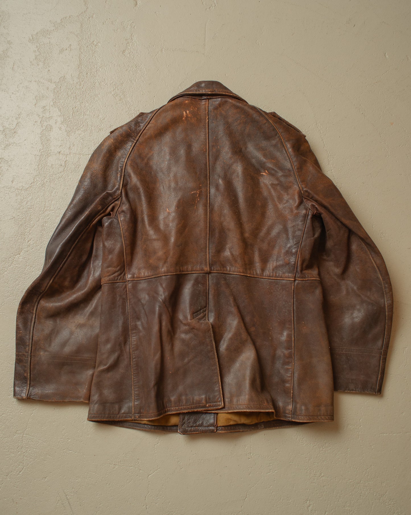 1940s/50s Biker Leather Jacket brown - S