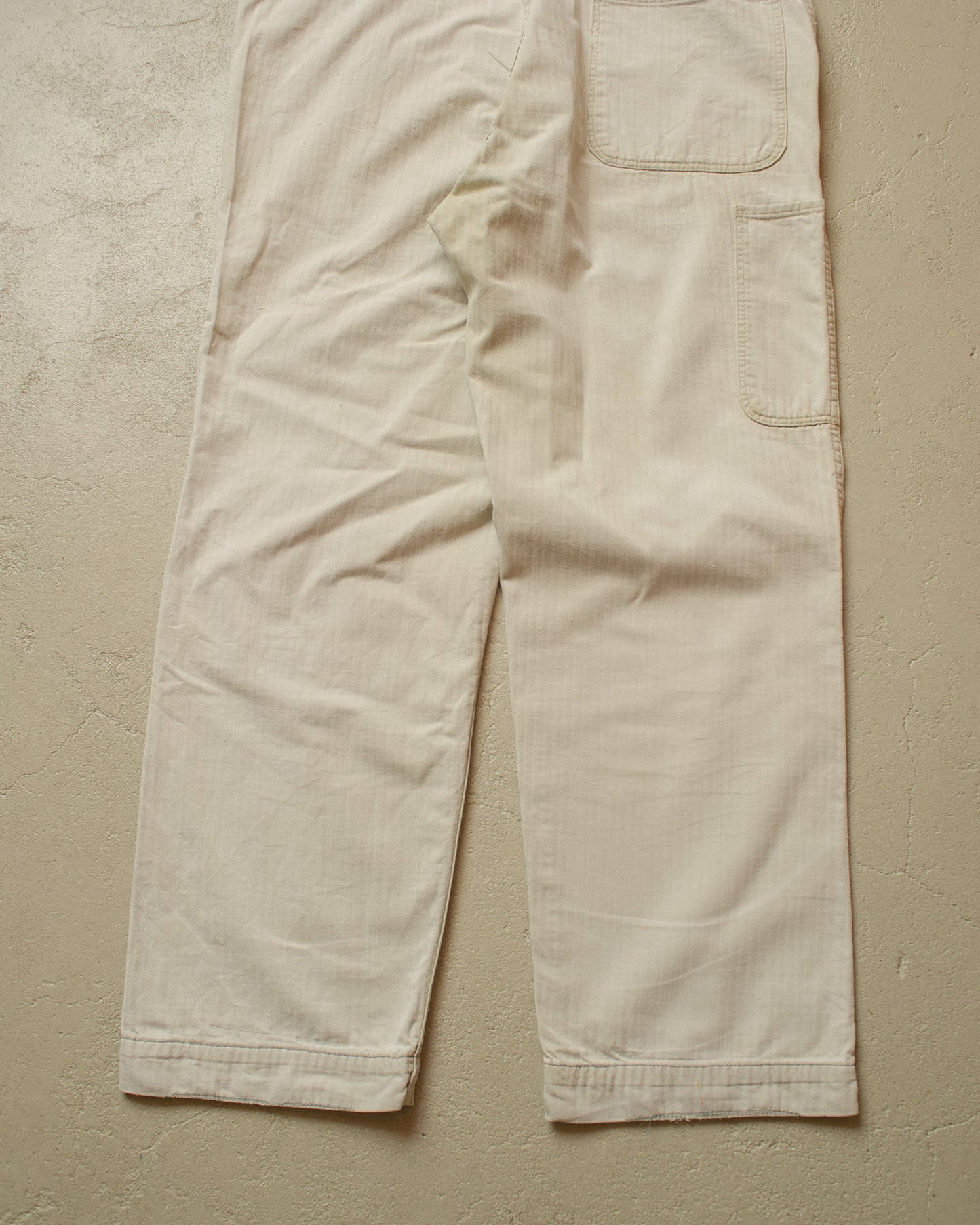 1960s German repaired Work Overall white - M